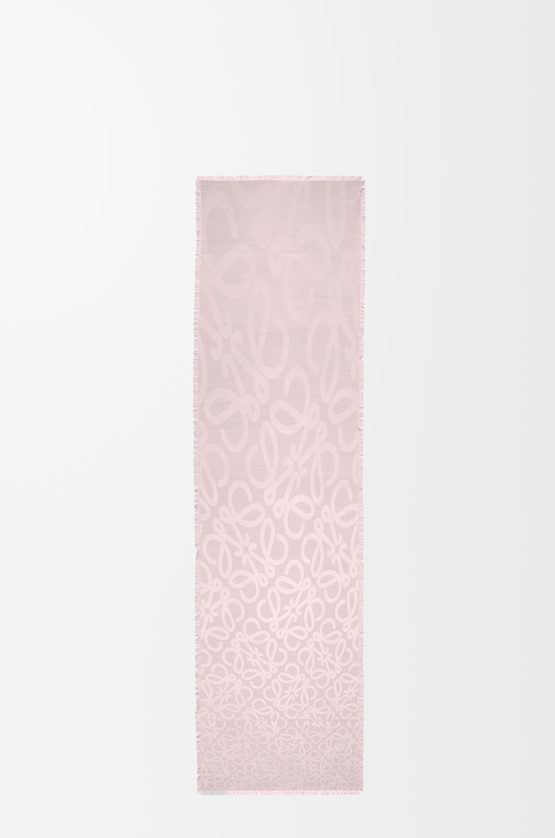LOEWE Scarf in silk and wool Icy Pink