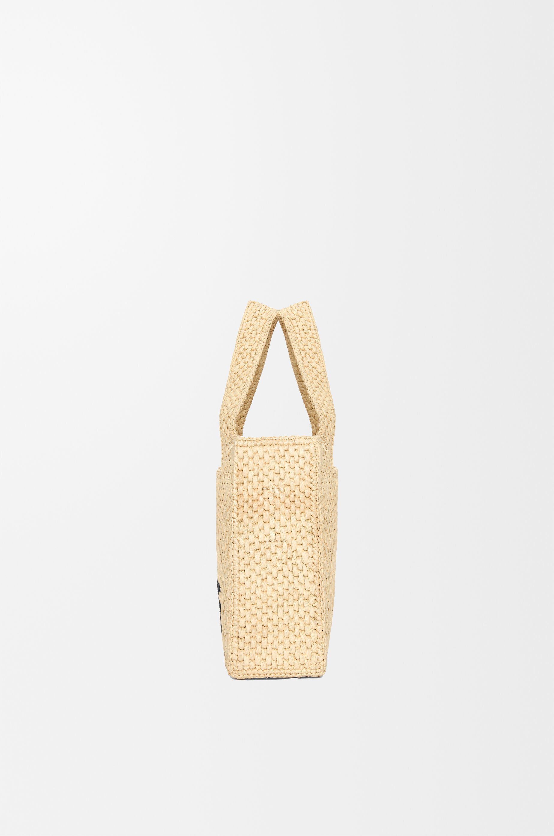 LOEWE Mini LOEWE Font tote in raffia Natural