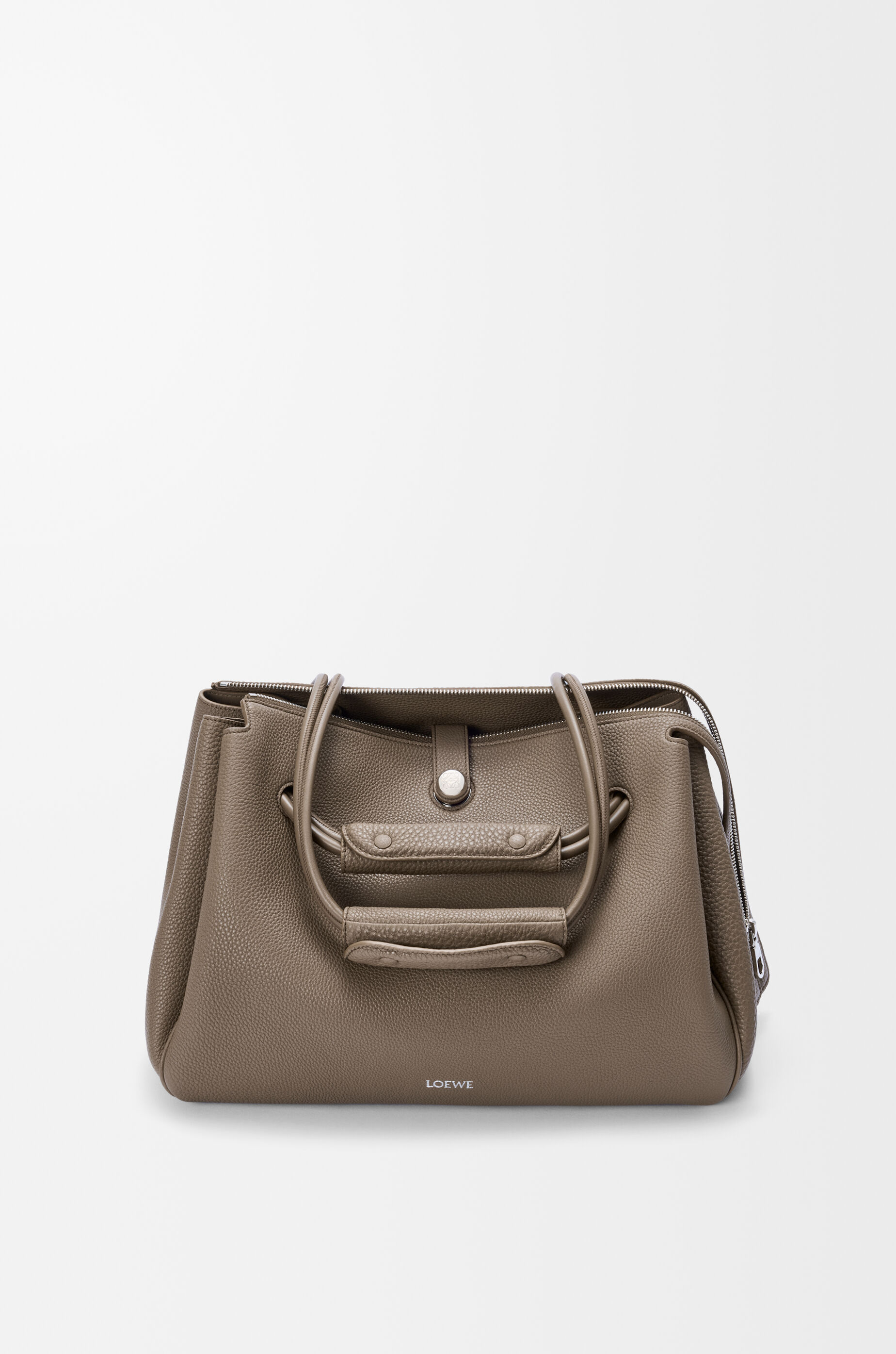 LOEWE Large Madrid bag in supple grained calfskin Taupe