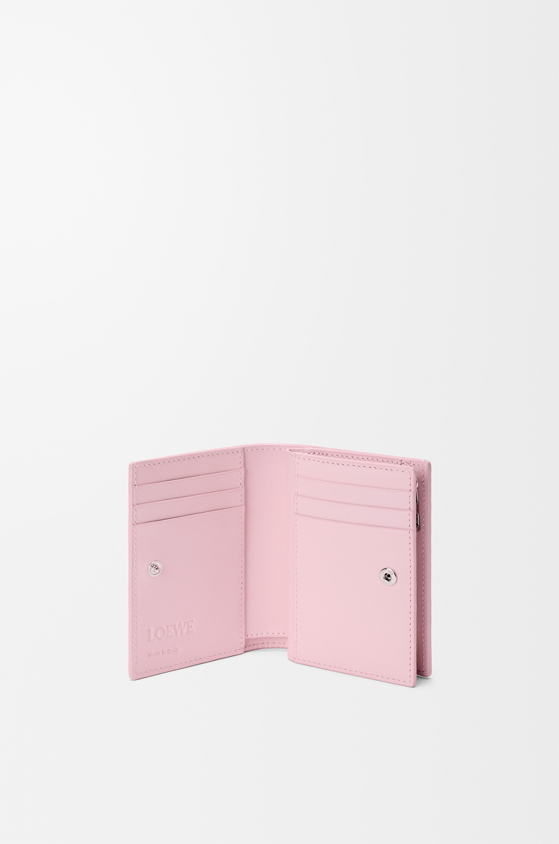 LOEWE Anagram compact wallet in pebble grained calfskin Blossom