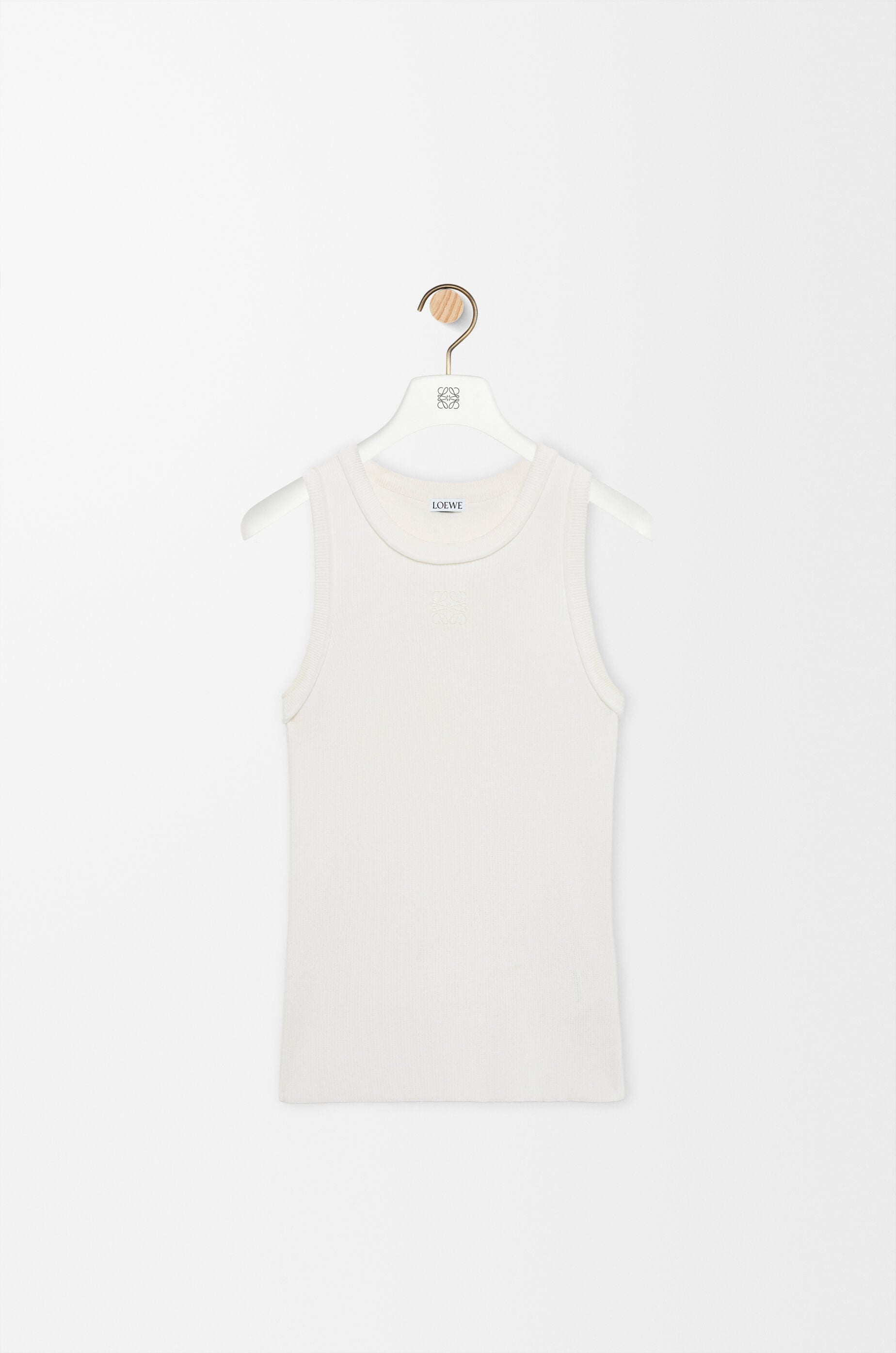 LOEWE Anagram tank top in stretch viscose White