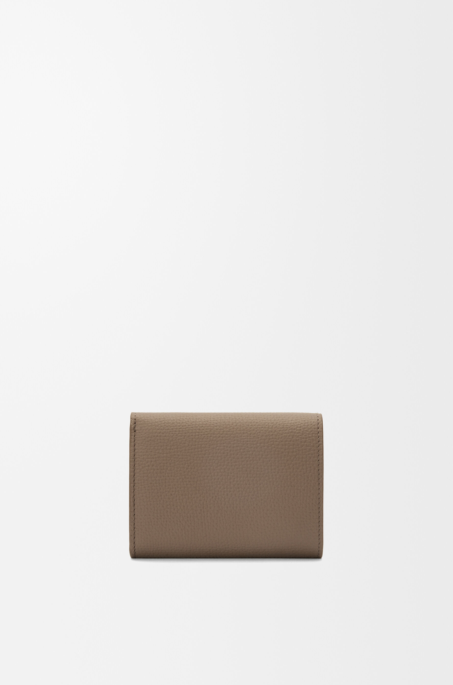 LOEWE Anagram trifold wallet in pebble grained calfskin Taupe