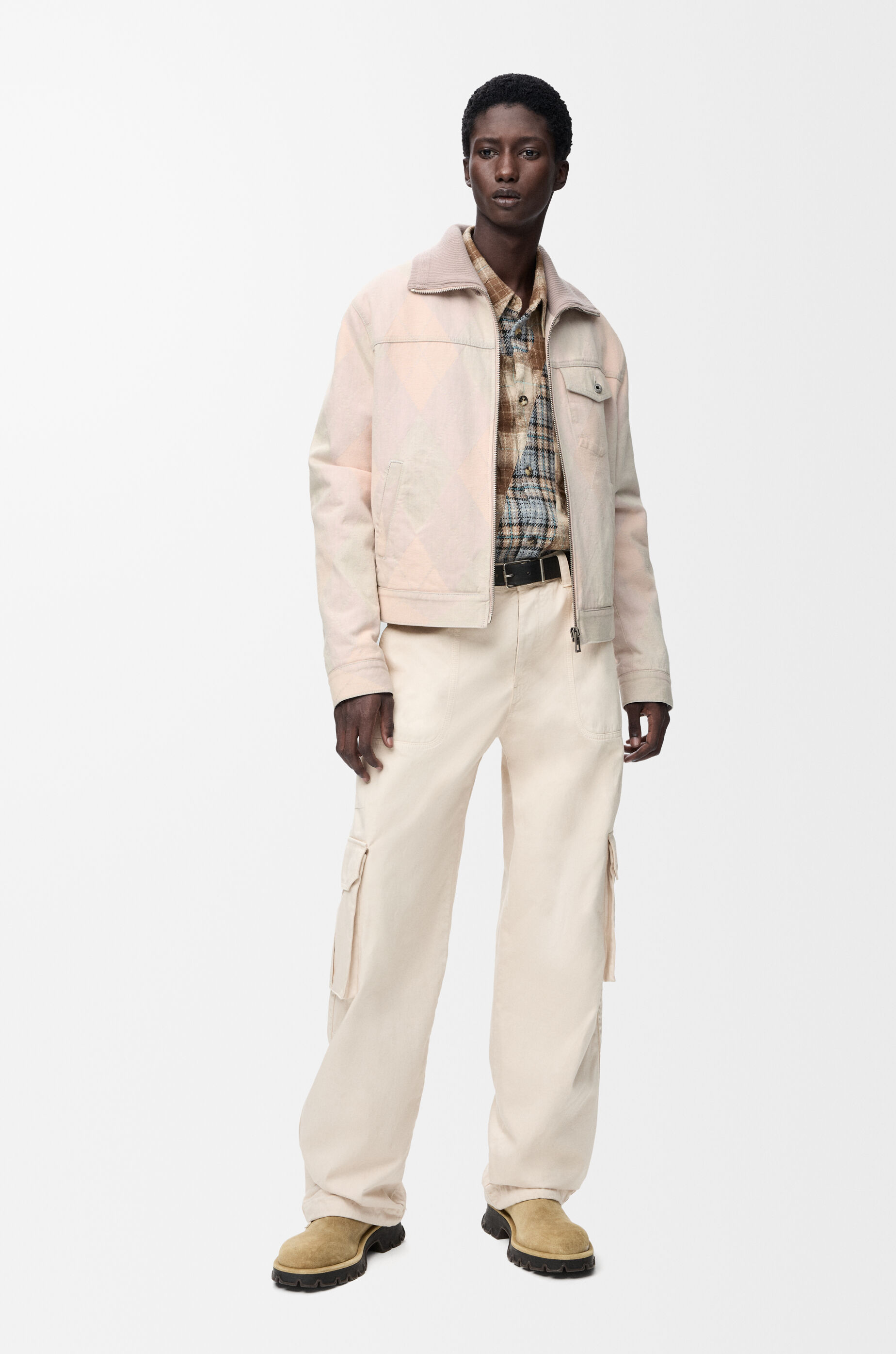 LOEWE Zip-up jacket in denim Beige