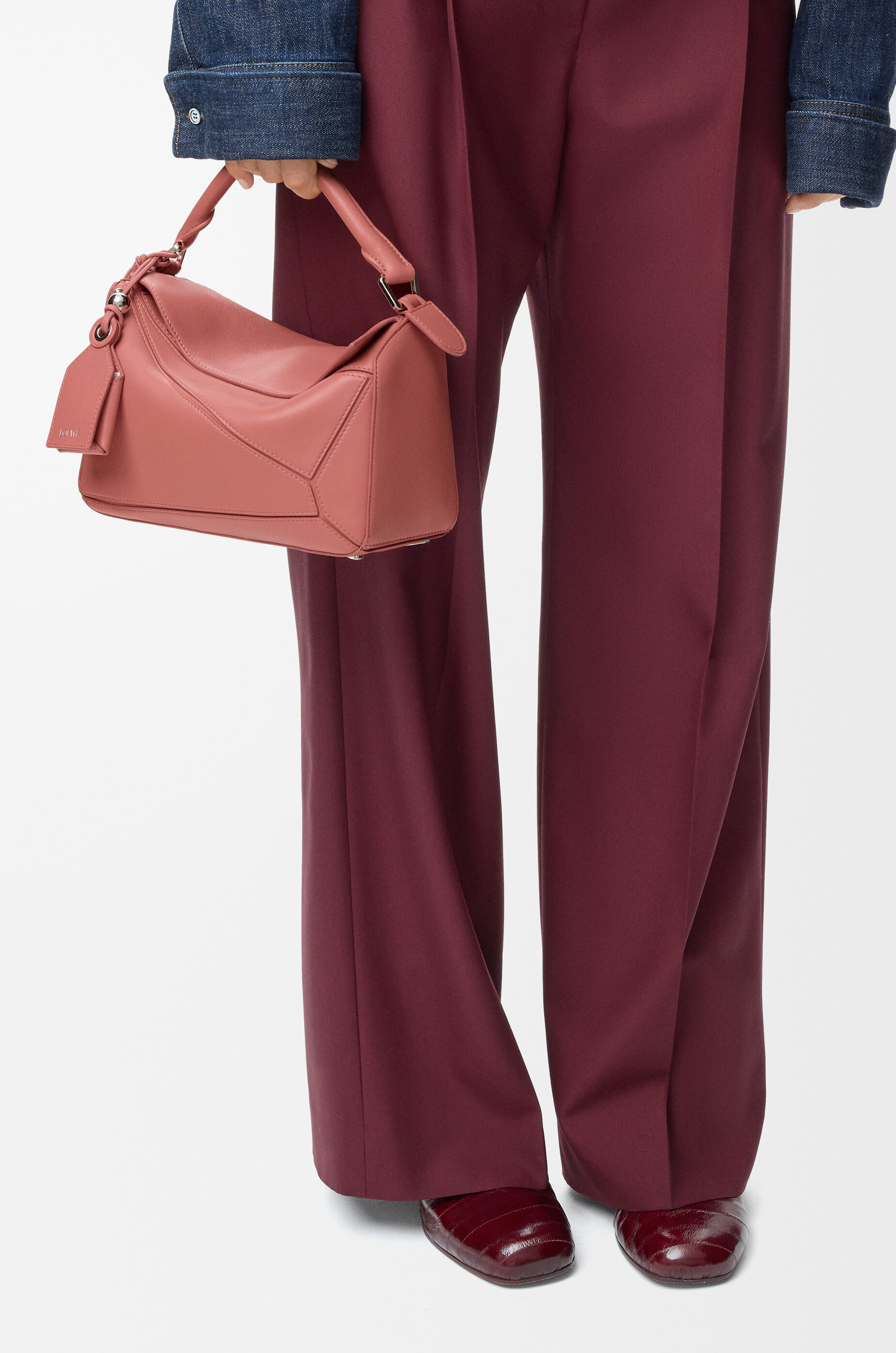 LOEWE Small Featherlight Puzzle bag in nappa lambskin Blush