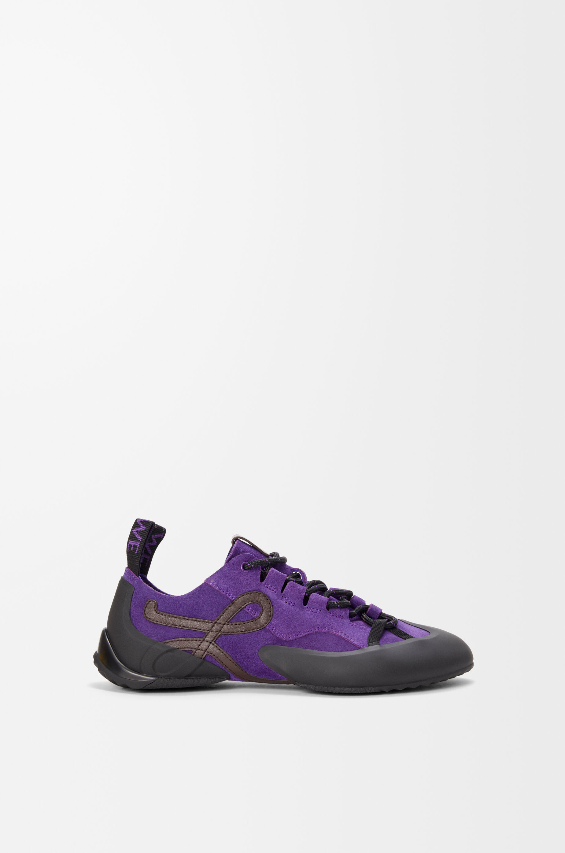 LOEWE Grip sneaker in calfskin suede Purple/Brown