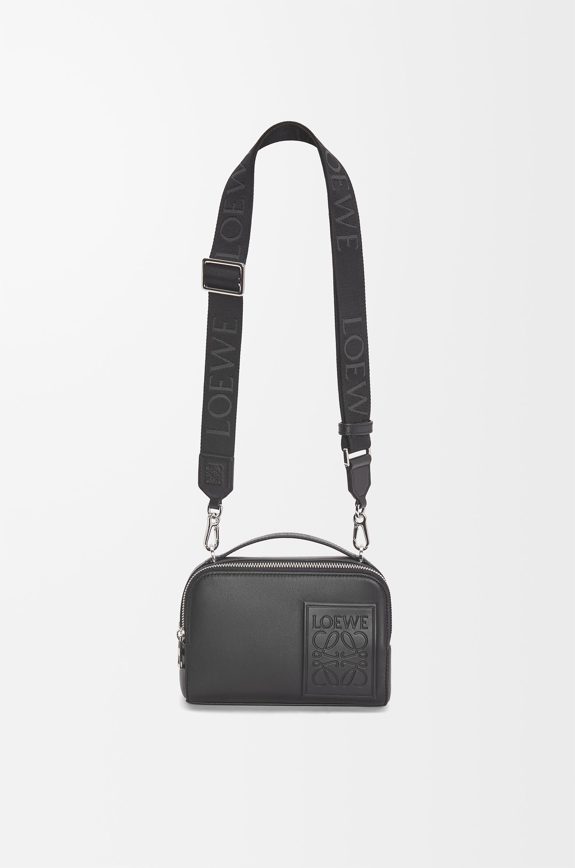LOEWE Mini crossbody camera bag in satin calfskin Black