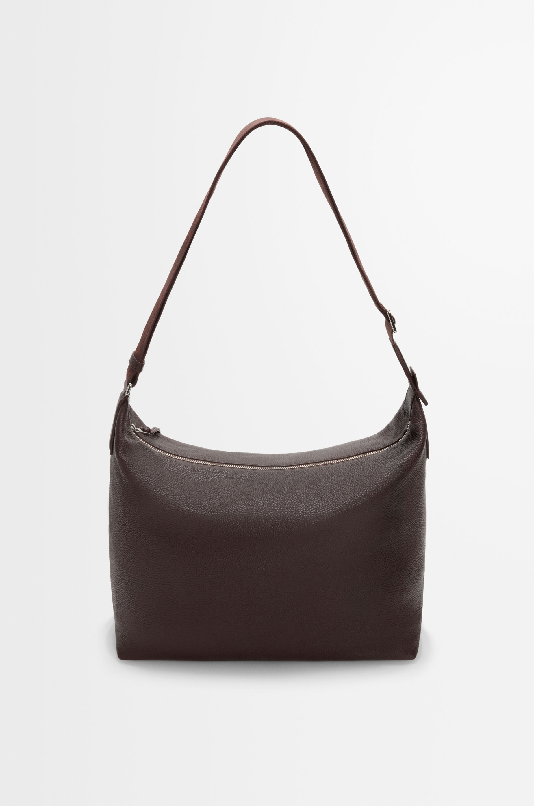 LOEWE Cubi crossbody bag in supple grained calfskin Oxblood