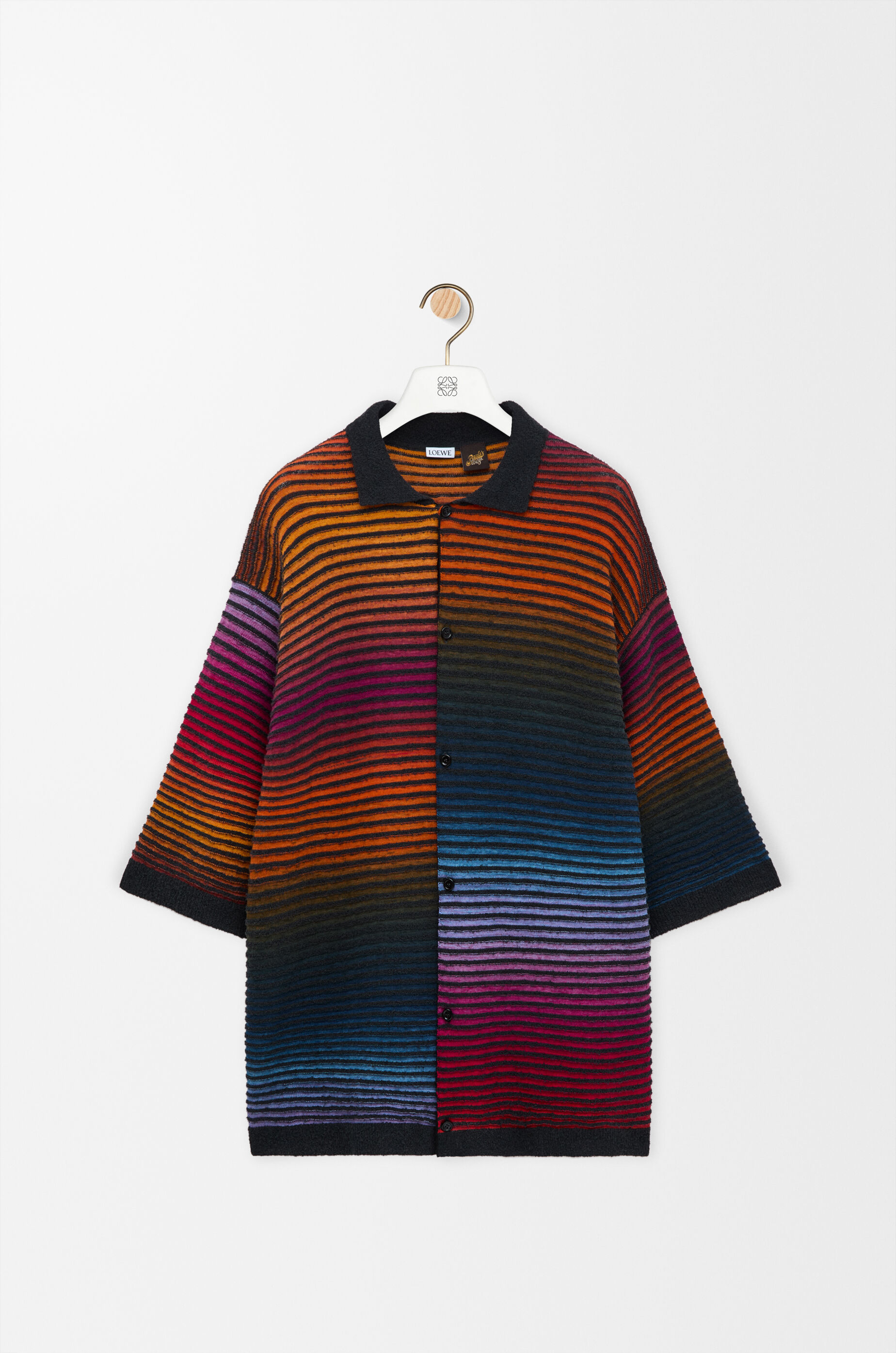 LOEWE Short sleeve shirt in cotton blend Multicolor/Black