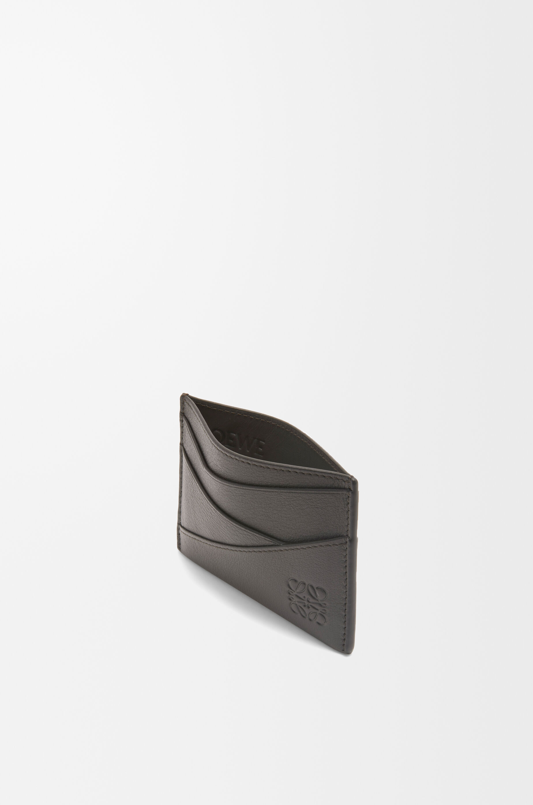 LOEWE Puzzle plain cardholder in classic calfskin Dark Grey