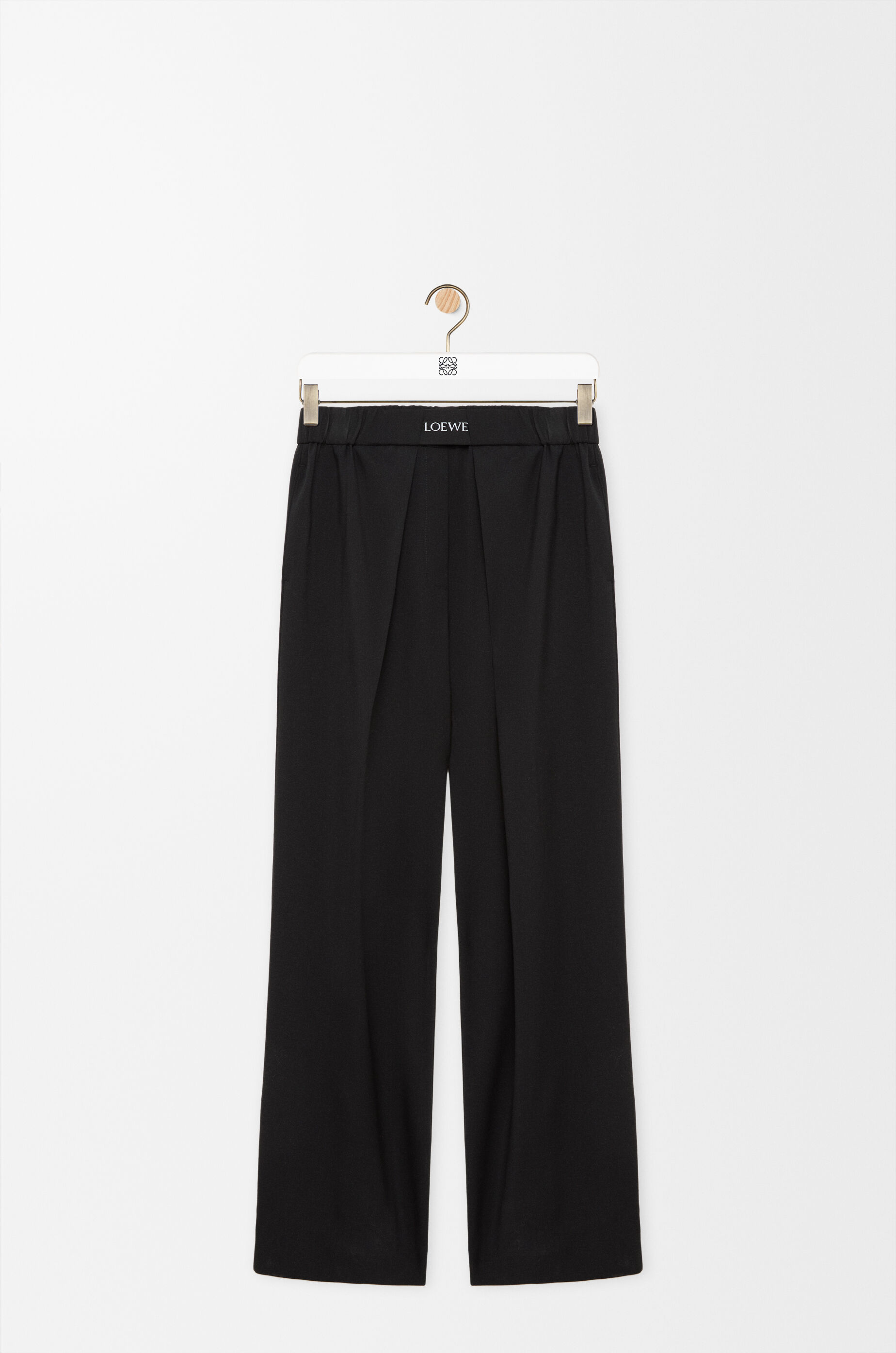 LOEWE Elasticated trousers in wool Black