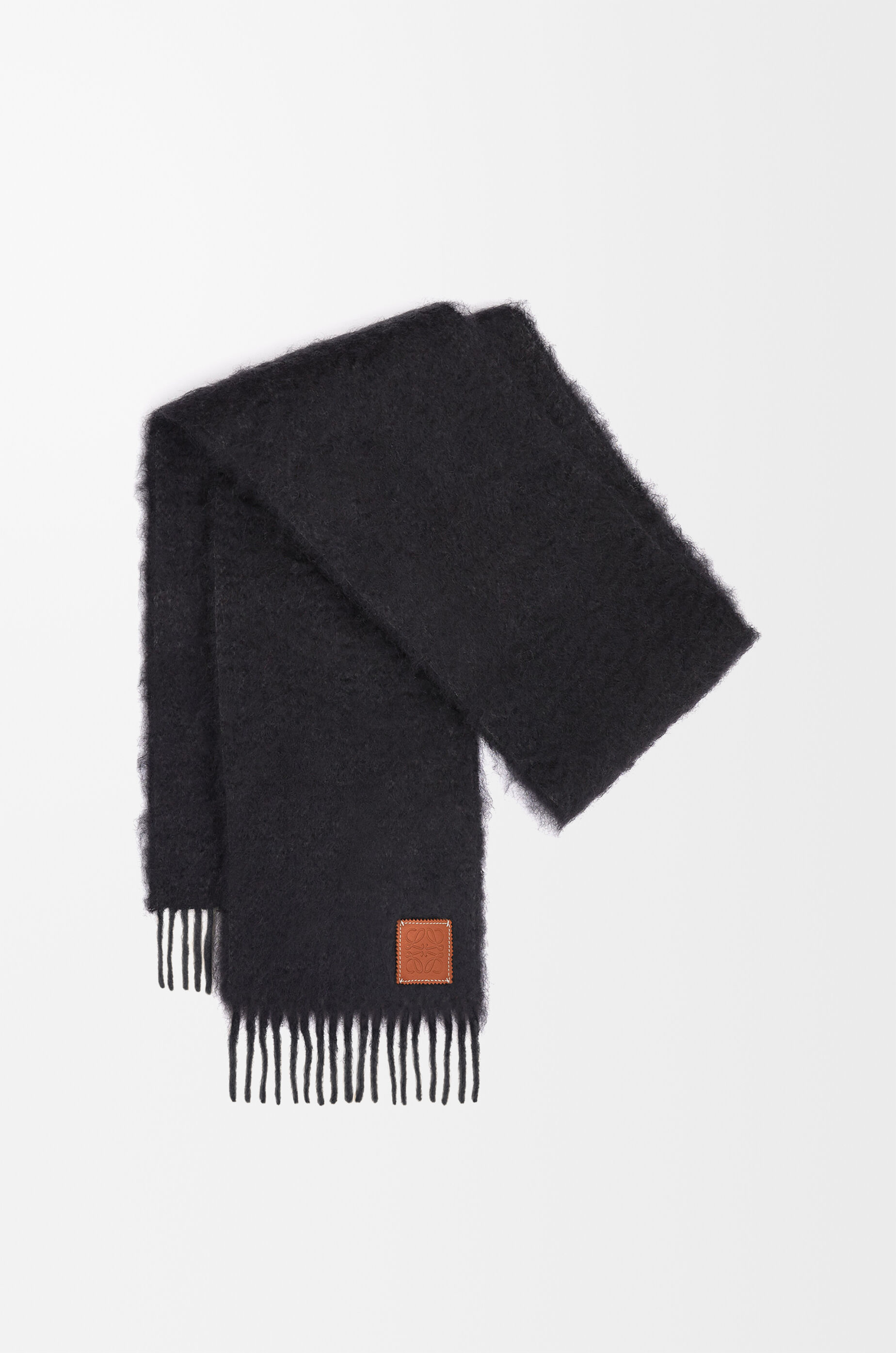LOEWE Scarf in mohair and wool Black
