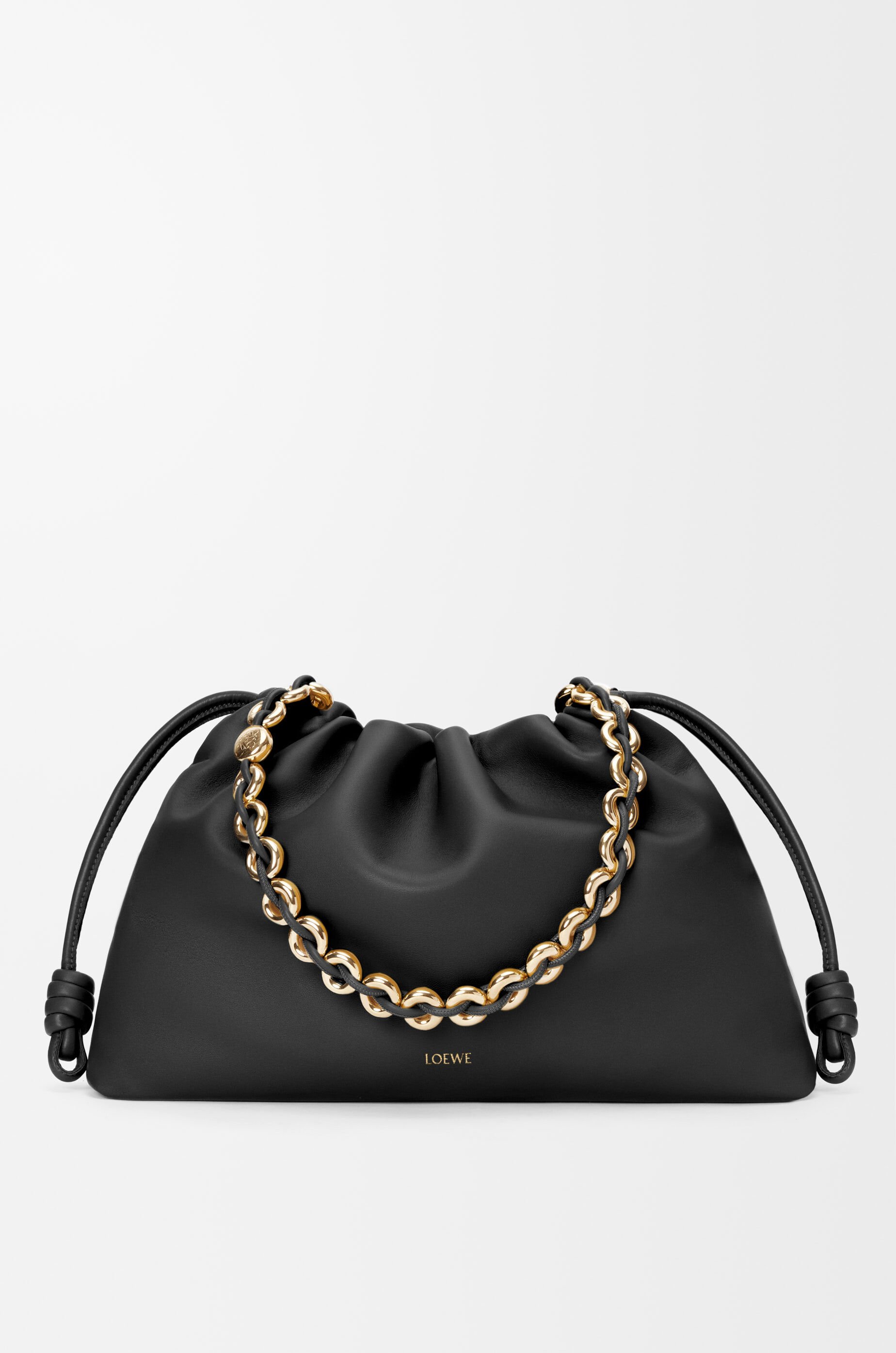 LOEWE Large Flamenco purse in mellow nappa lambskin Black