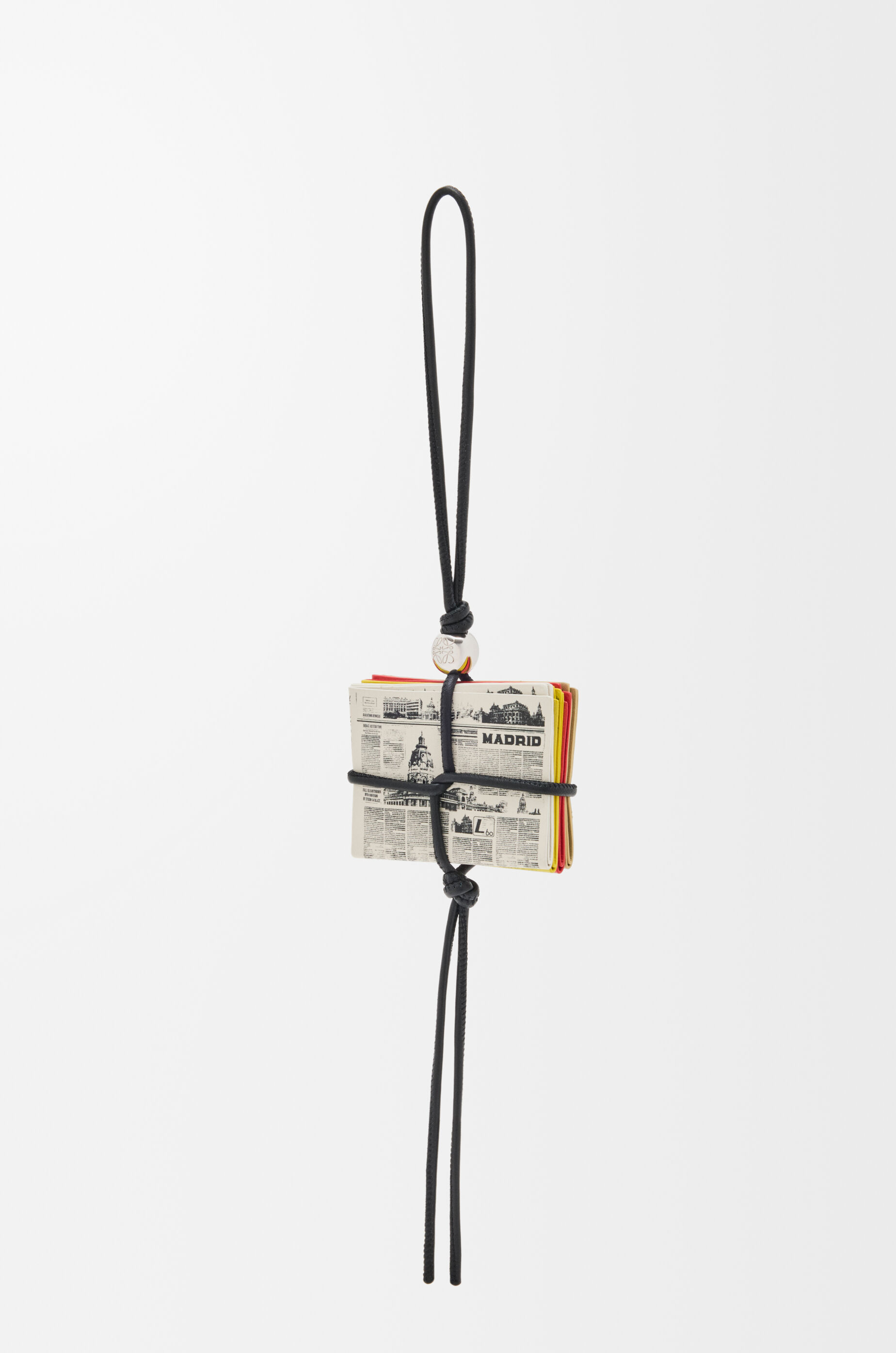 LOEWE Newspaper charm in calfskin Multicolor