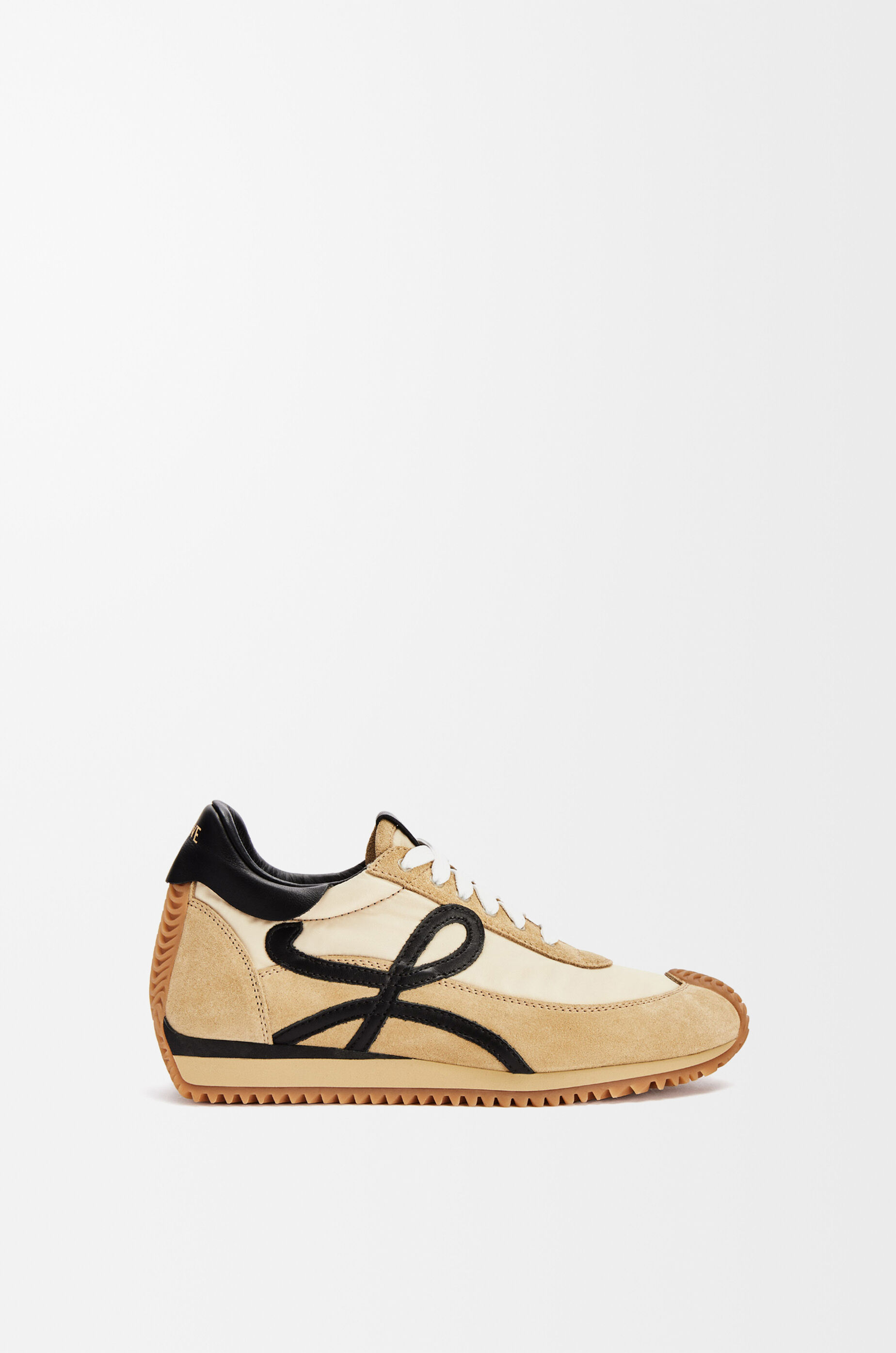LOEWE Flow Runner in nylon and suede Gold/Black