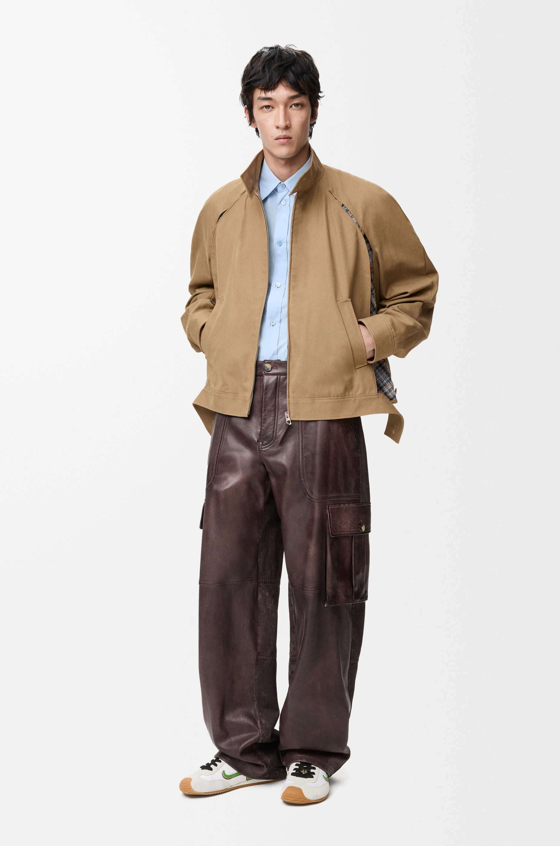 LOEWE Zip-up jacket in cotton Beige