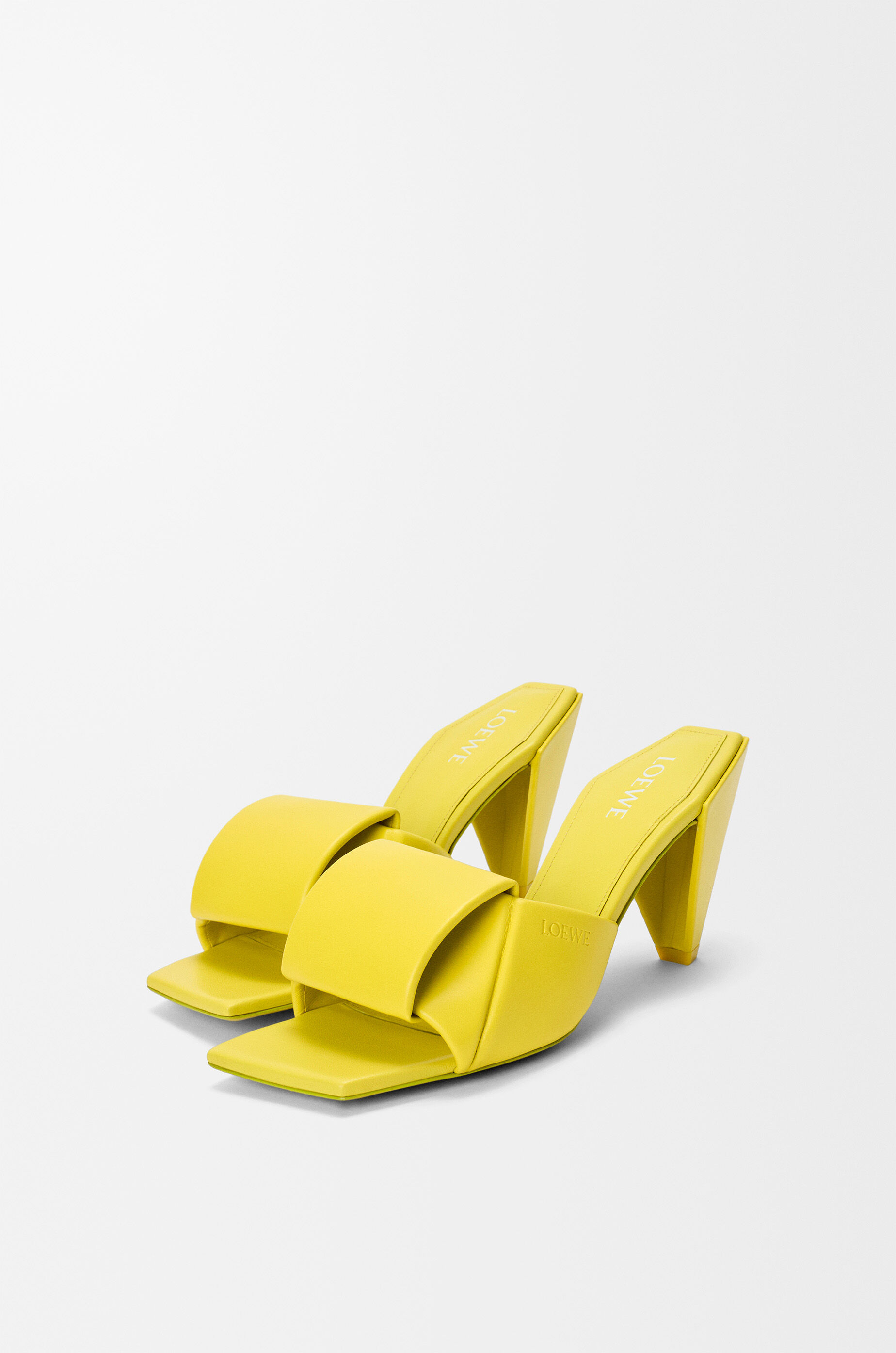 LOEWE Origami slide in lambskin Lemon