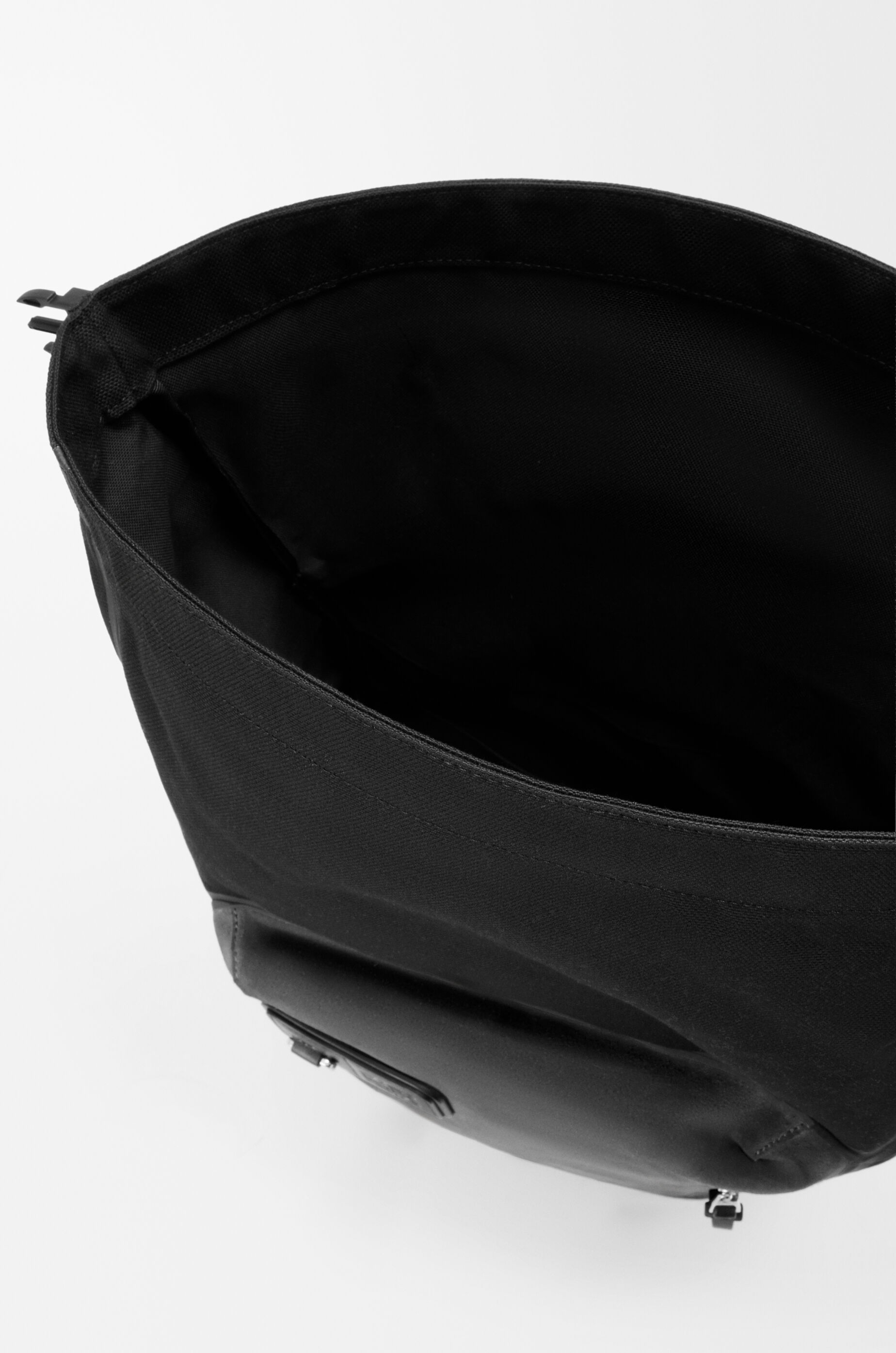 LOEWE Flex roll-top backpack in canvas and suede Black