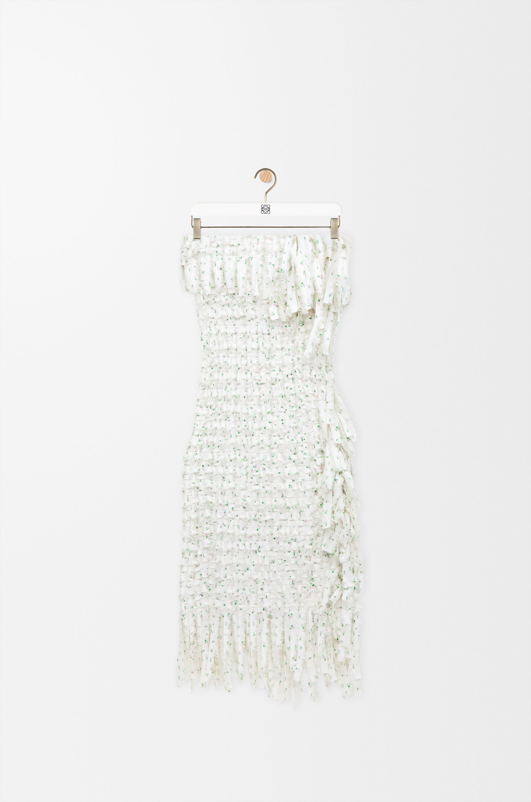 LOEWE Dress in silk White/Pink