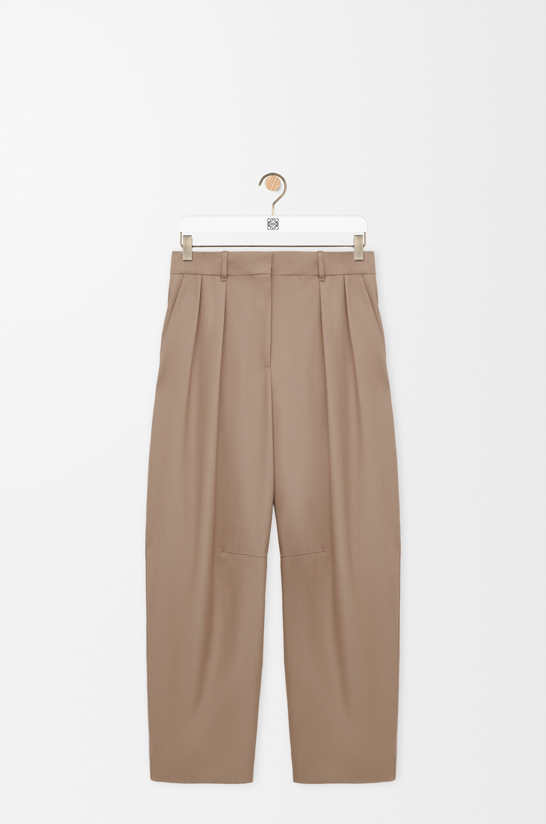 LOEWE Barrel trousers in wool Sand