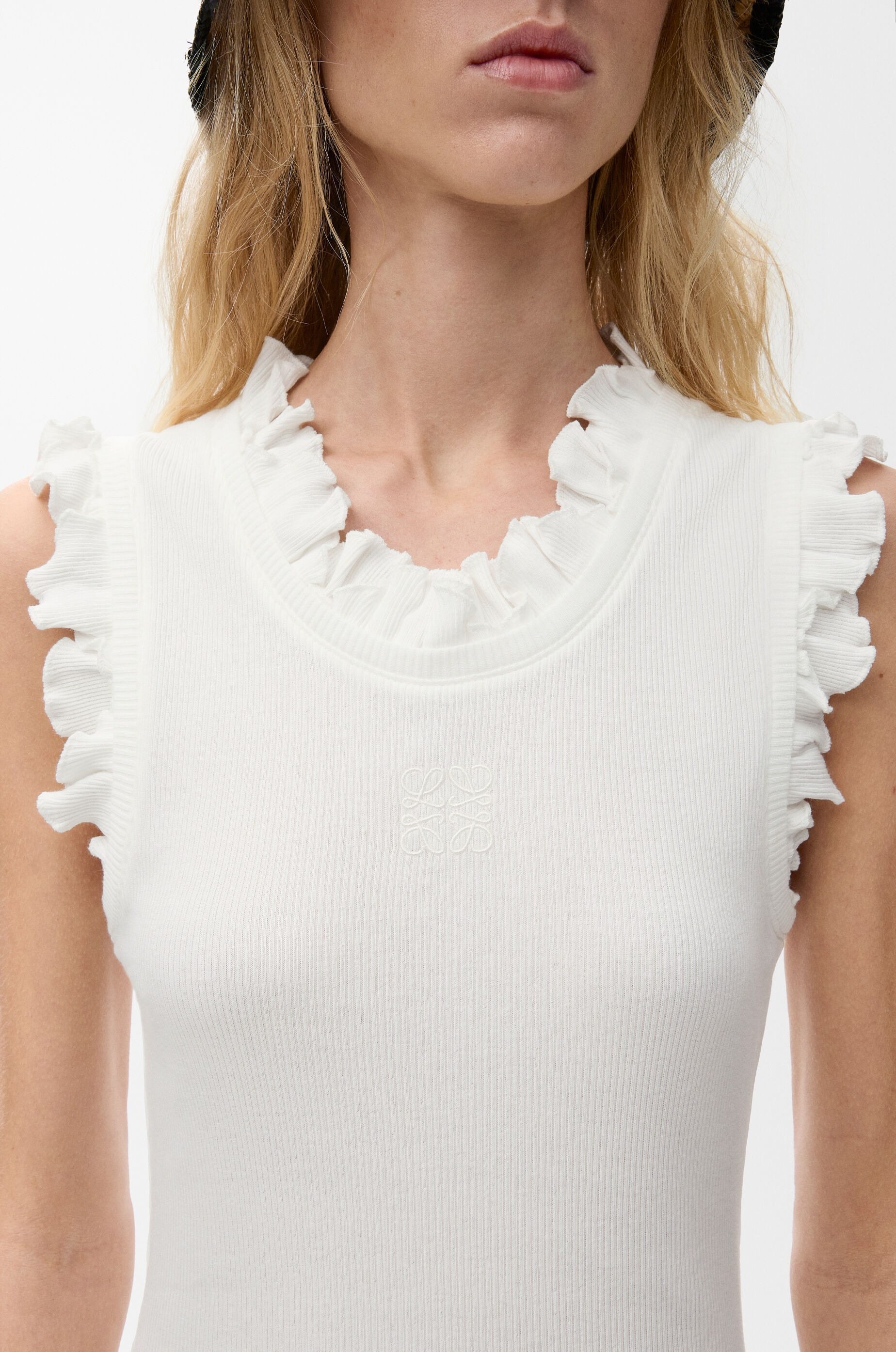 LOEWE Tank dress in stretch cotton White