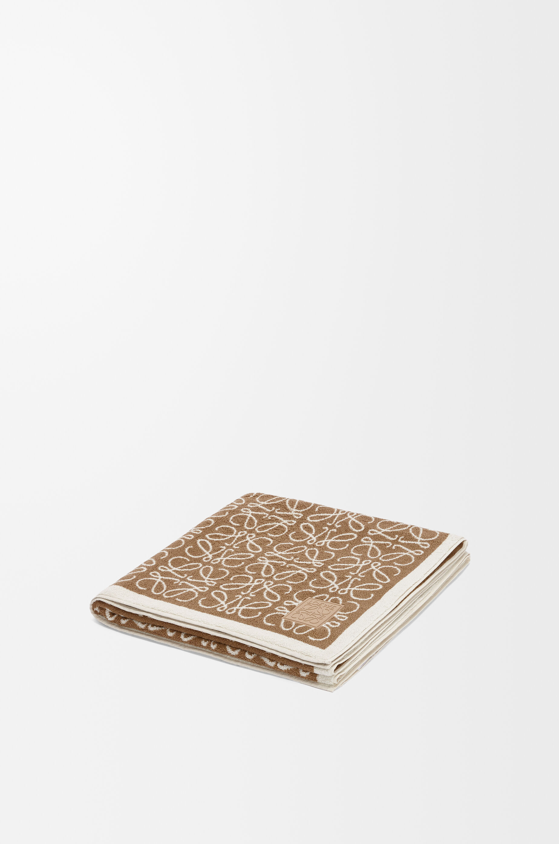 LOEWE Anagram towel in cotton Beige