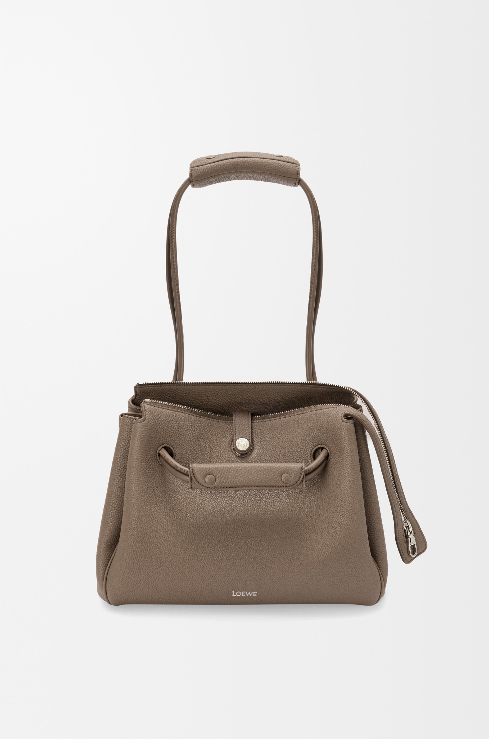 LOEWE Medium Madrid bag in supple grained calfskin Taupe