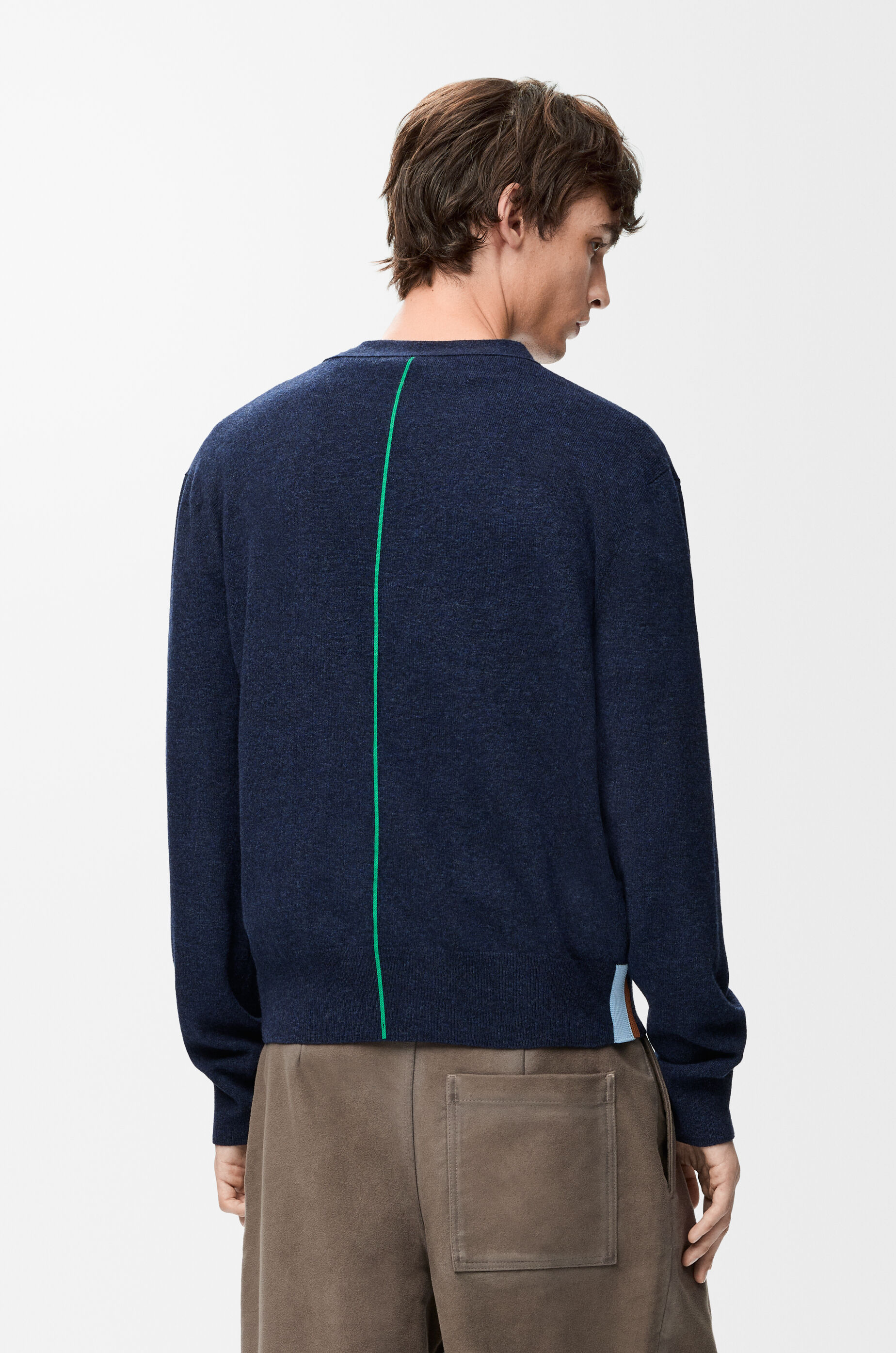 LOEWE Cardigan in wool Navy Blue