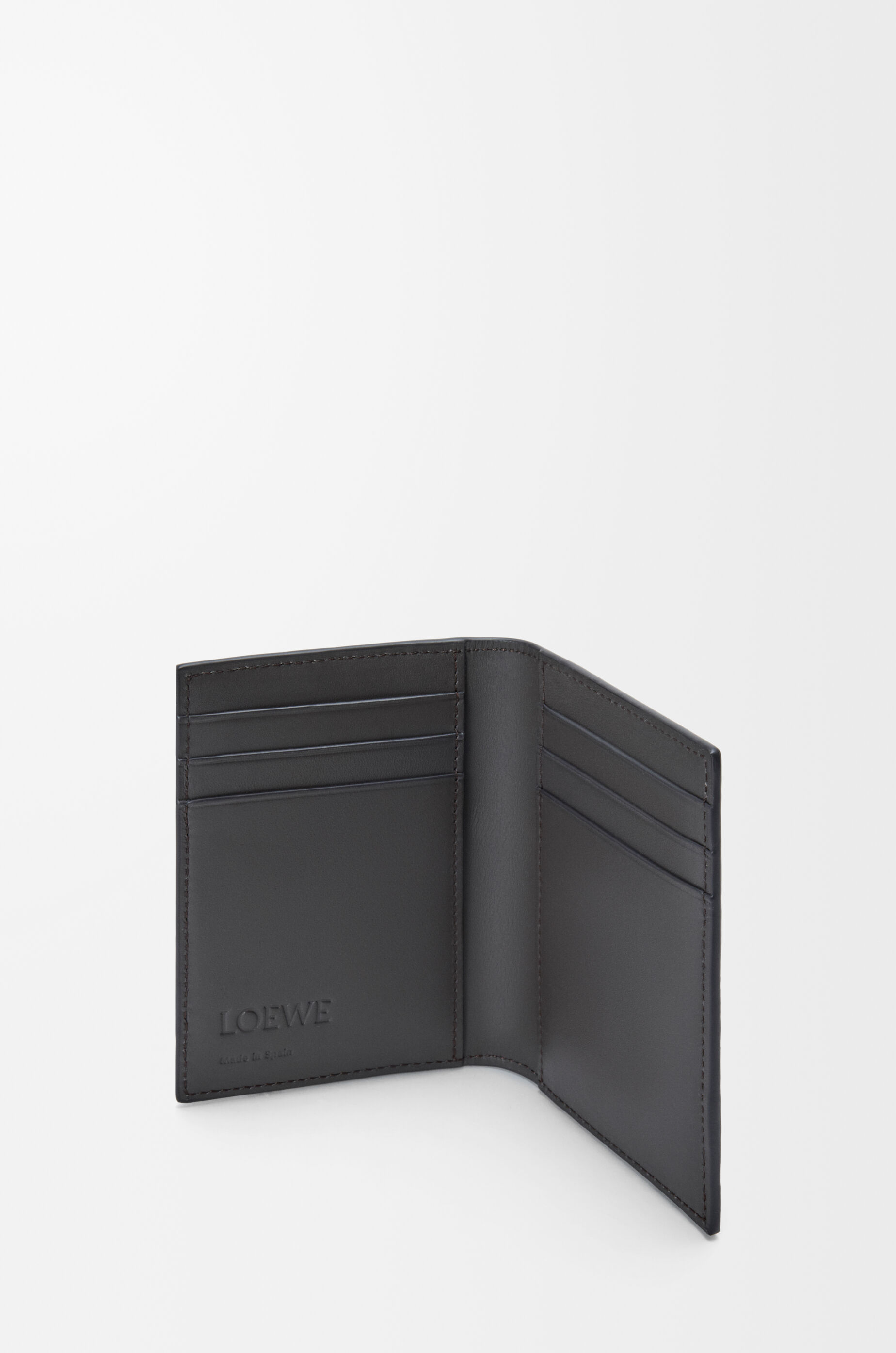 LOEWE Puzzle bifold cardholder in classic calfskin Asphalt Grey/Storm Blue