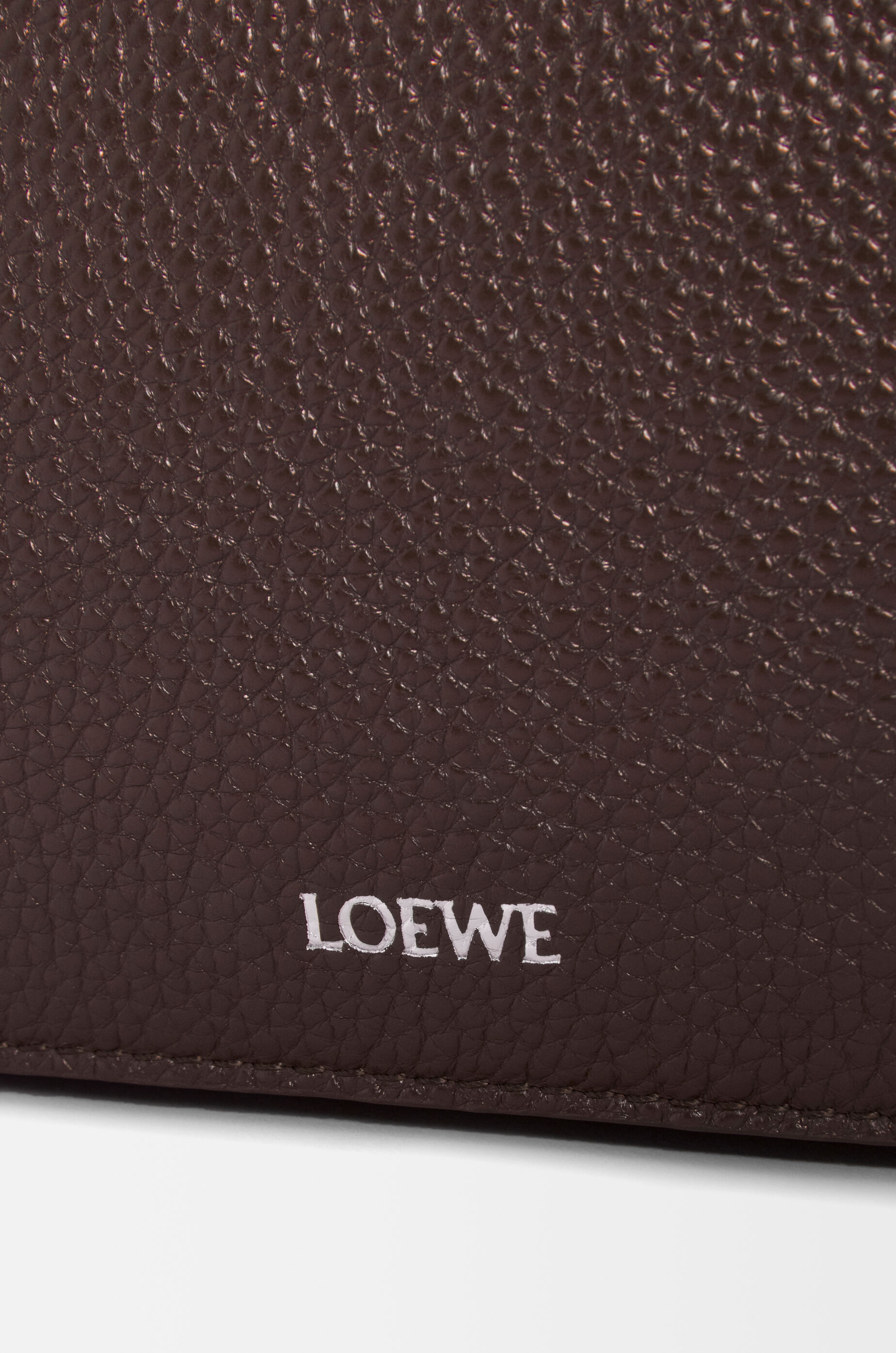 LOEWE Medium Pebble messenger bag in supple grained calfskin Oxblood