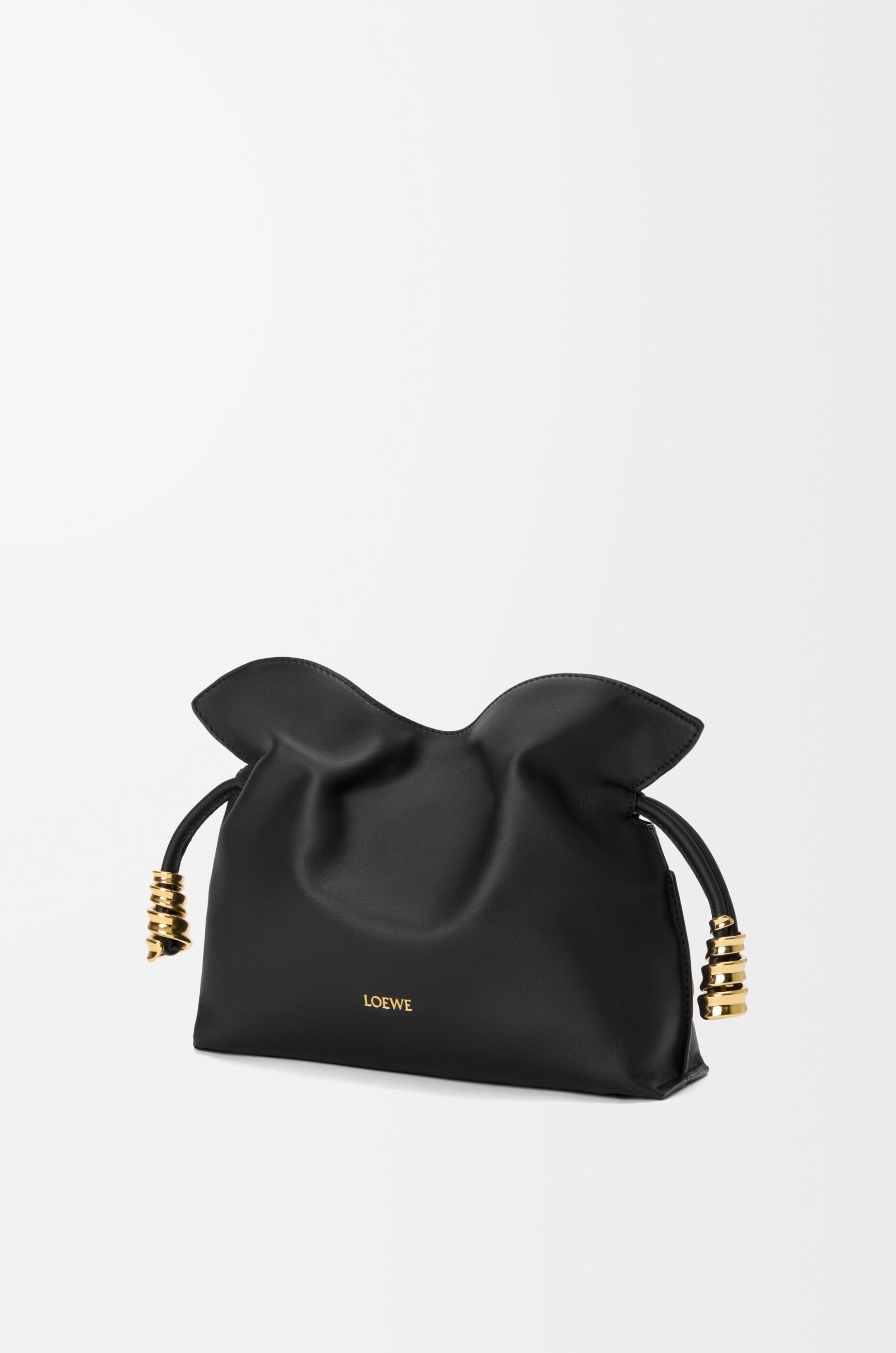 LOEWE Mini Coil Flamenco clutch in nappa calfskin Black