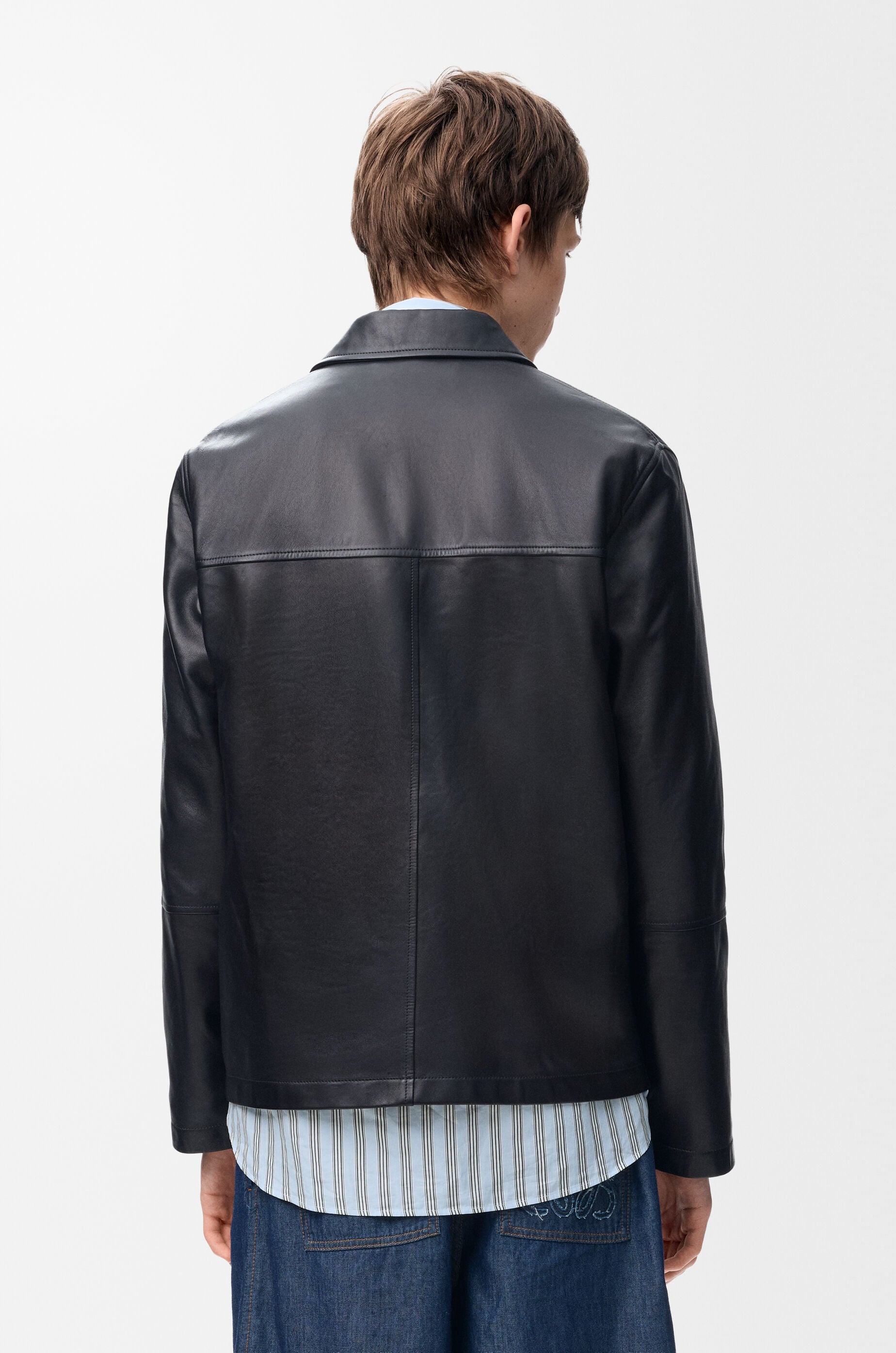 LOEWE Workwear jacket in nappa lambskin Black