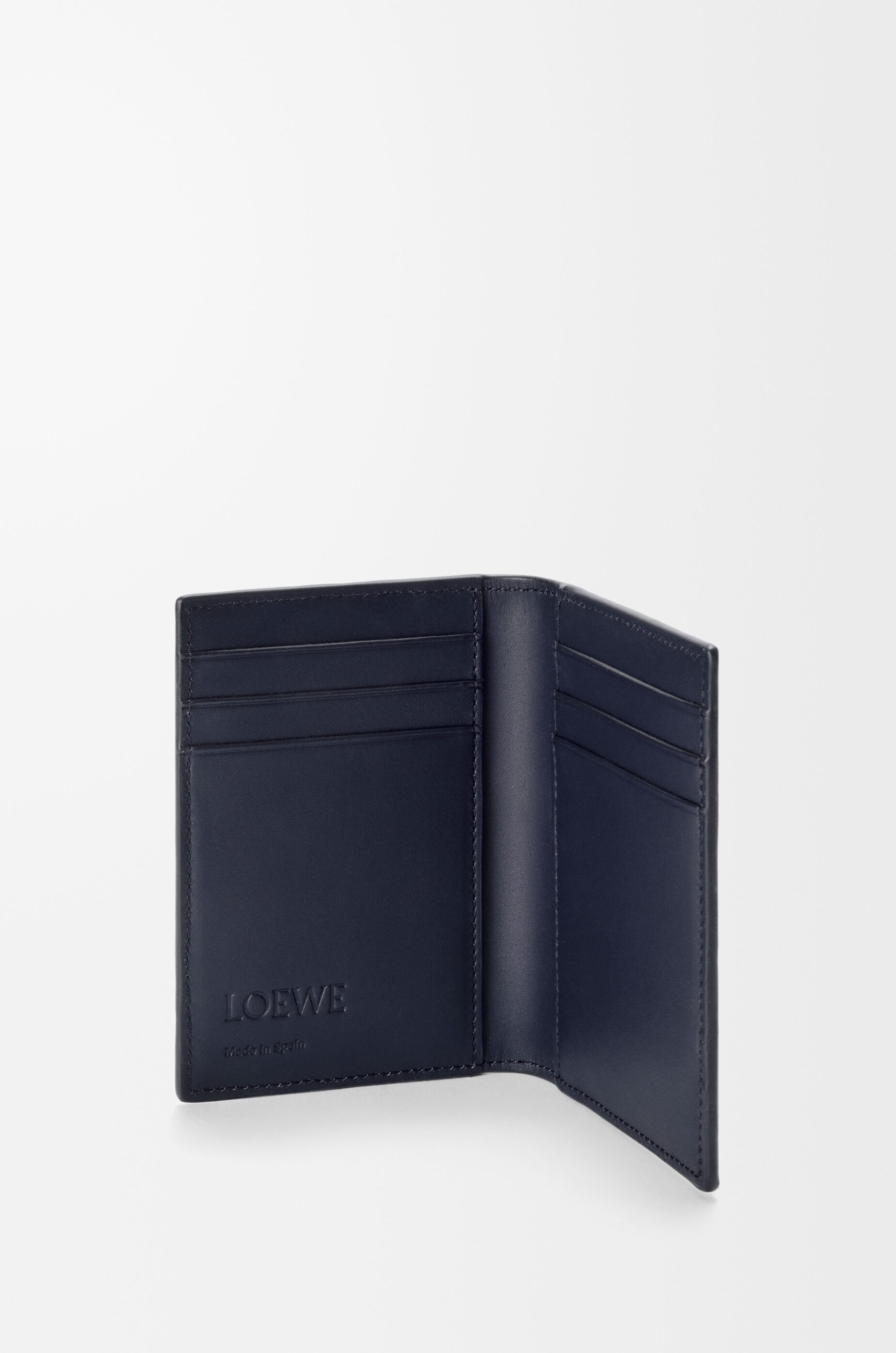 LOEWE Puzzle bifold cardholder in classic calfskin Blue Grey/Navy