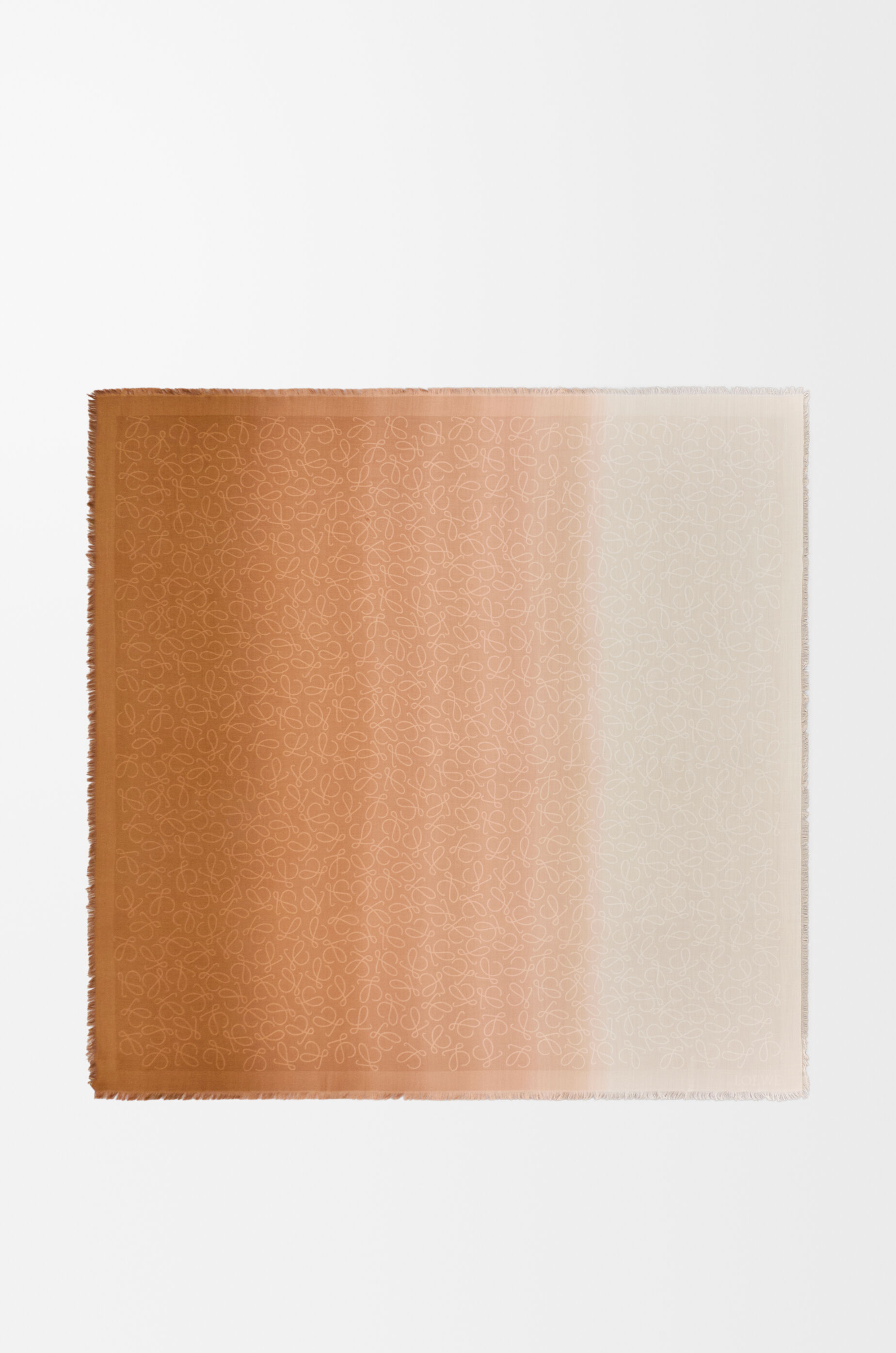 LOEWE Scarf in wool and silk Beige