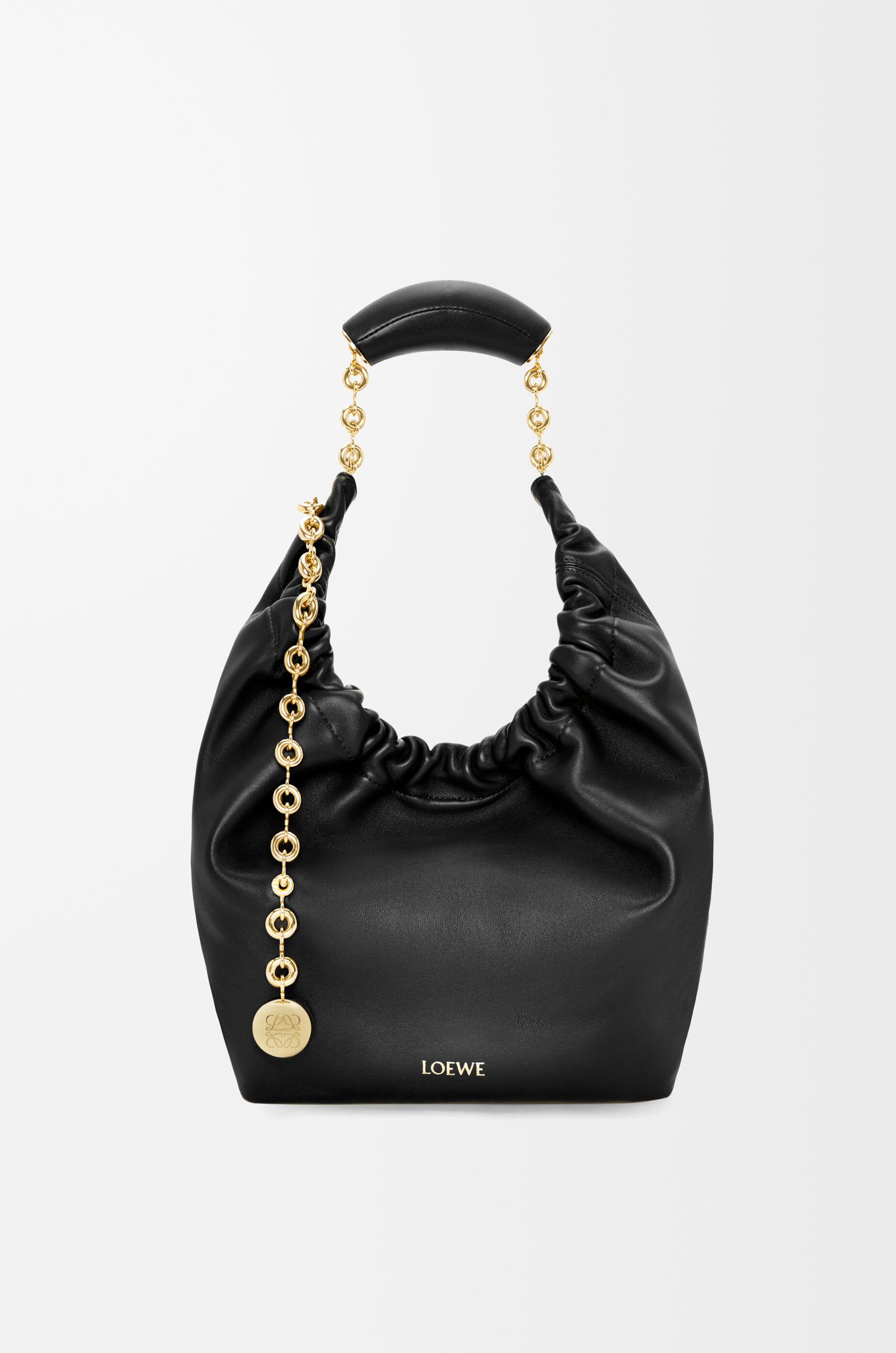 LOEWE Small Squeeze bag in mellow nappa lambskin Black