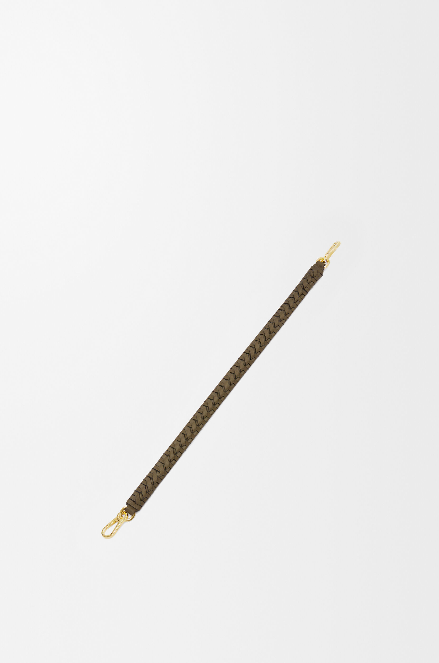 LOEWE Woven spiral strap in classic calfskin Dark Khaki