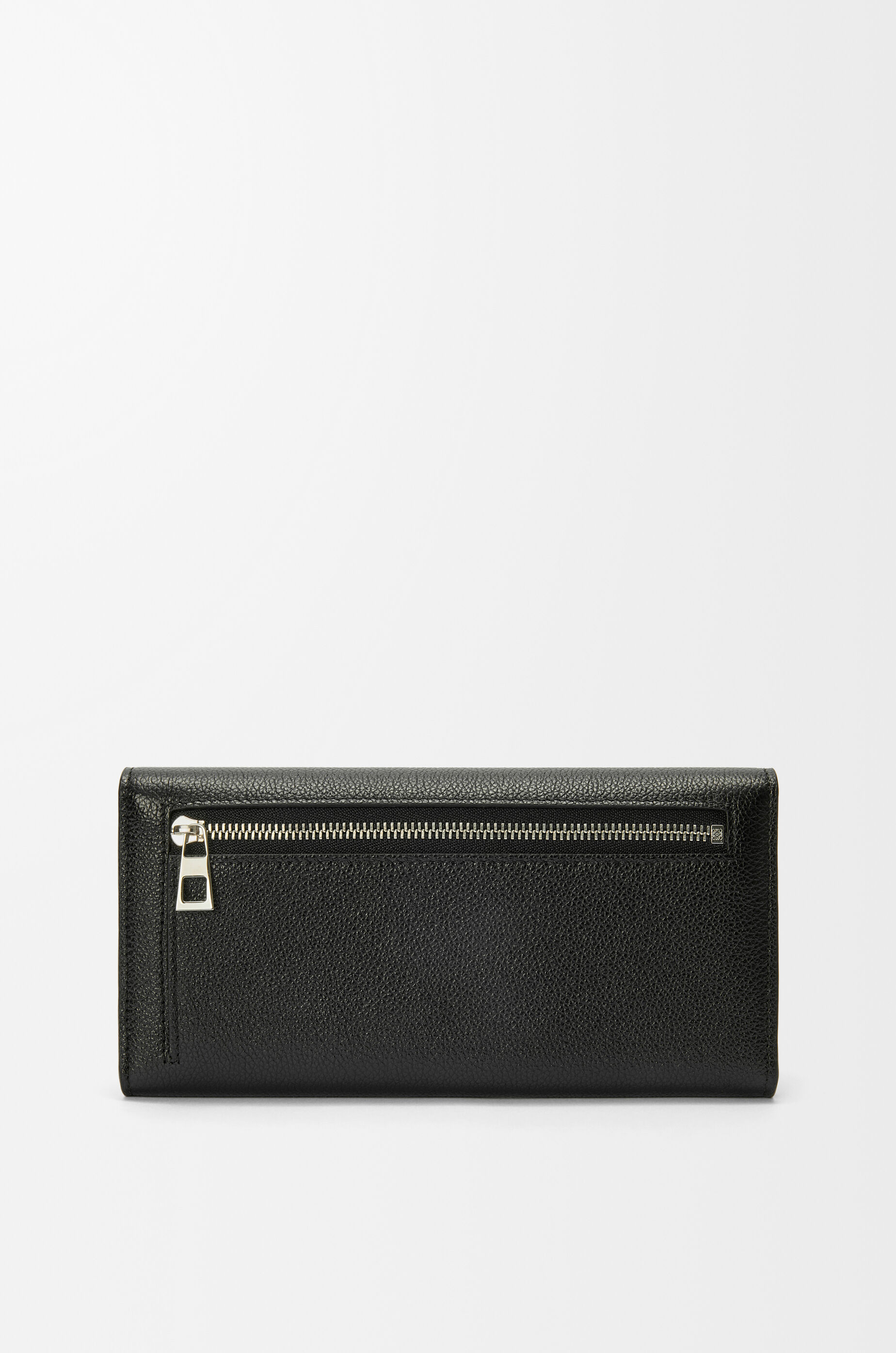 LOEWE Pebble continental wallet in pebble grained calfskin Black