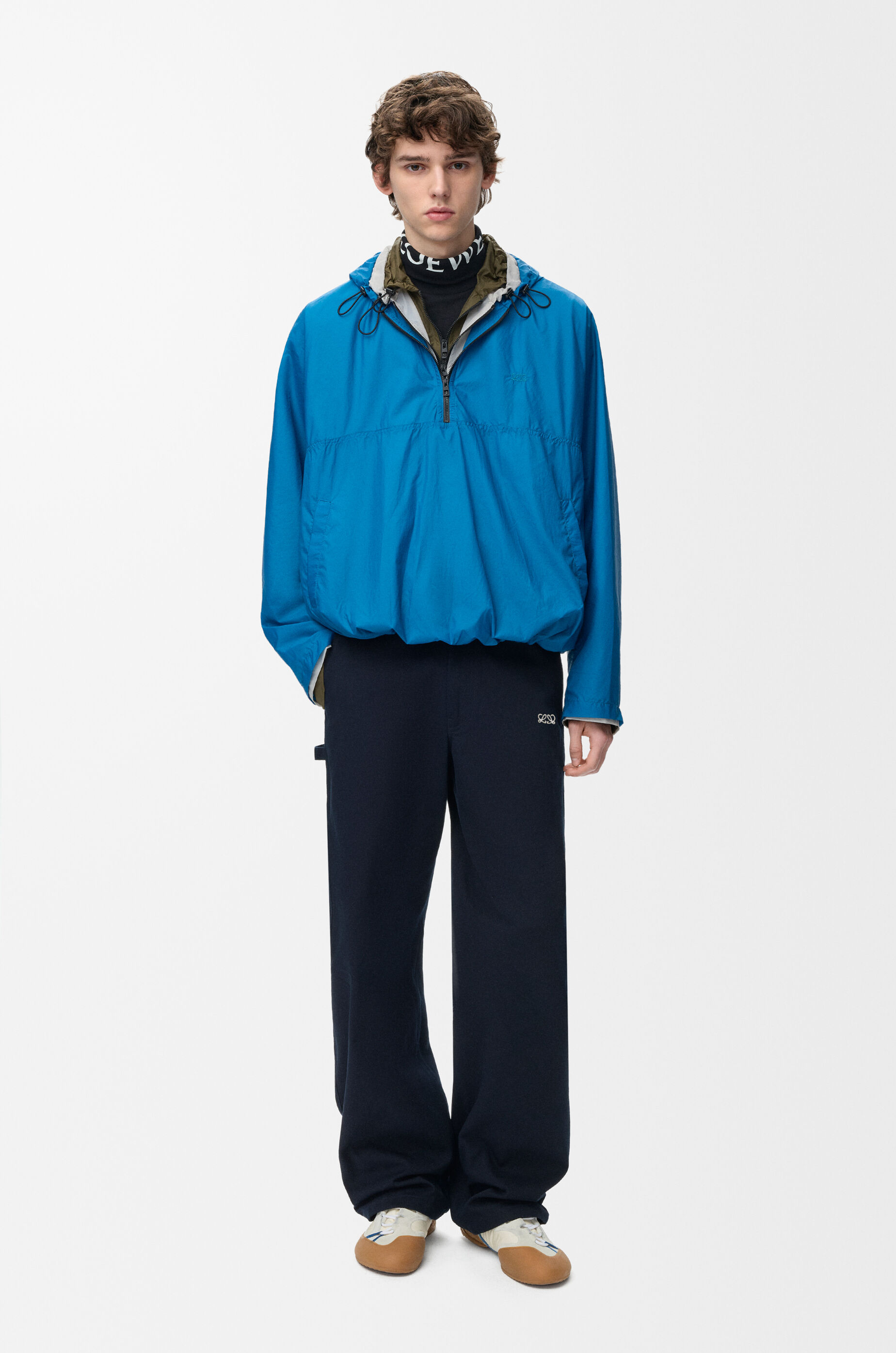 LOEWE Trousers in cotton Dark Navy