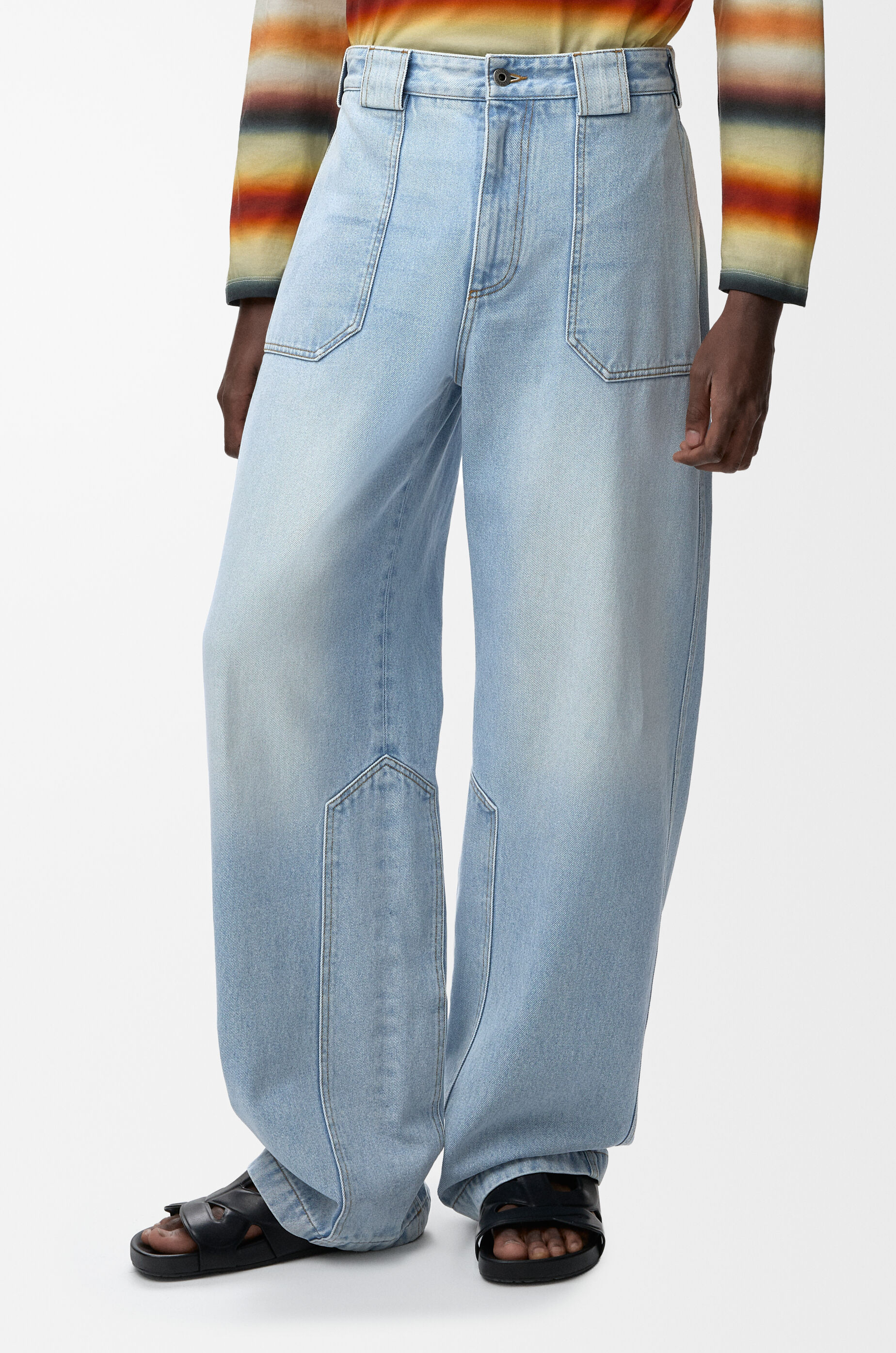 LOEWE Trousers in denim Washed Blue