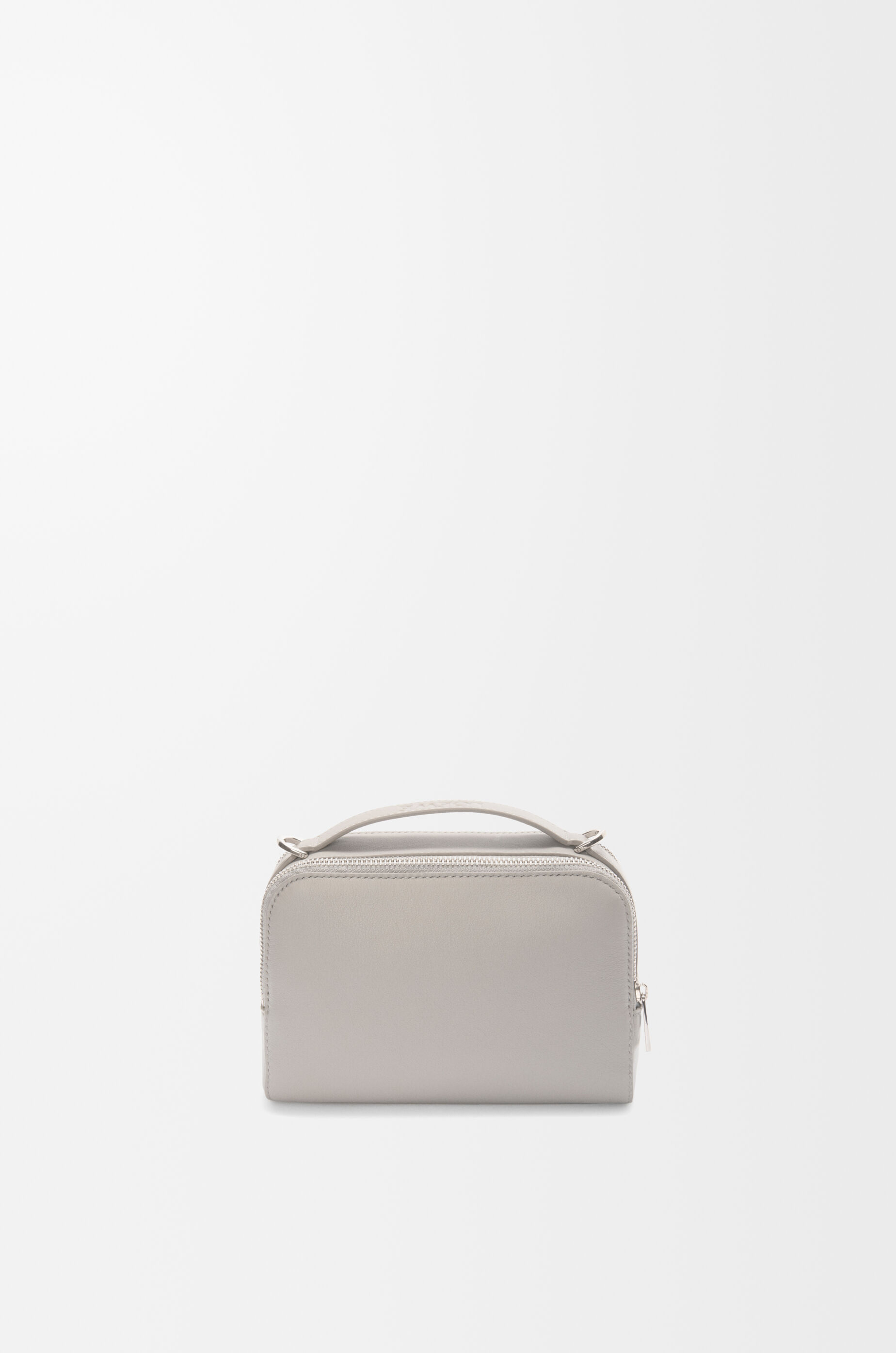 LOEWE Mini crossbody camera bag in satin calfskin Shell Grey