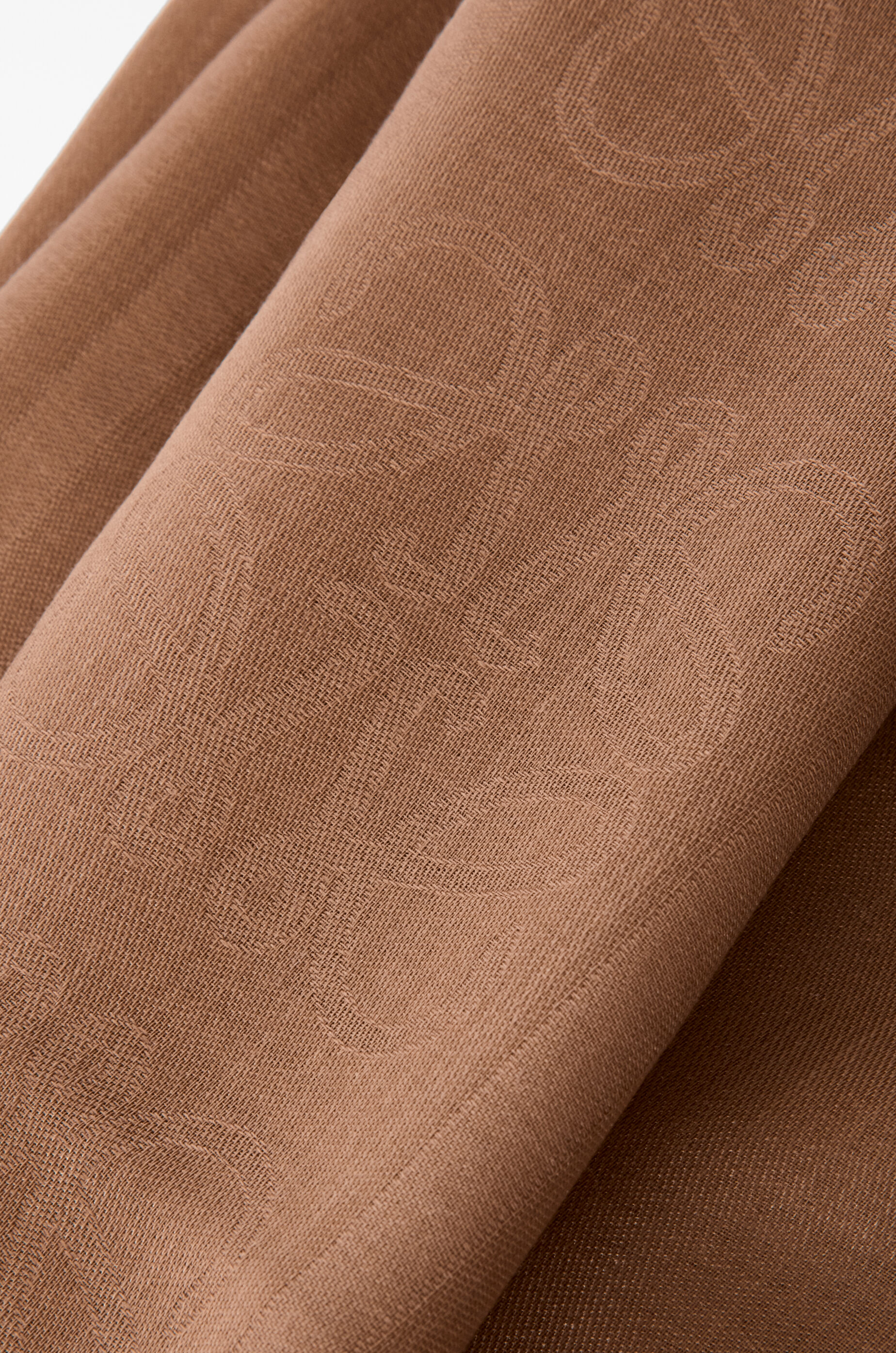 LOEWE Scarf in wool and silk Mocha