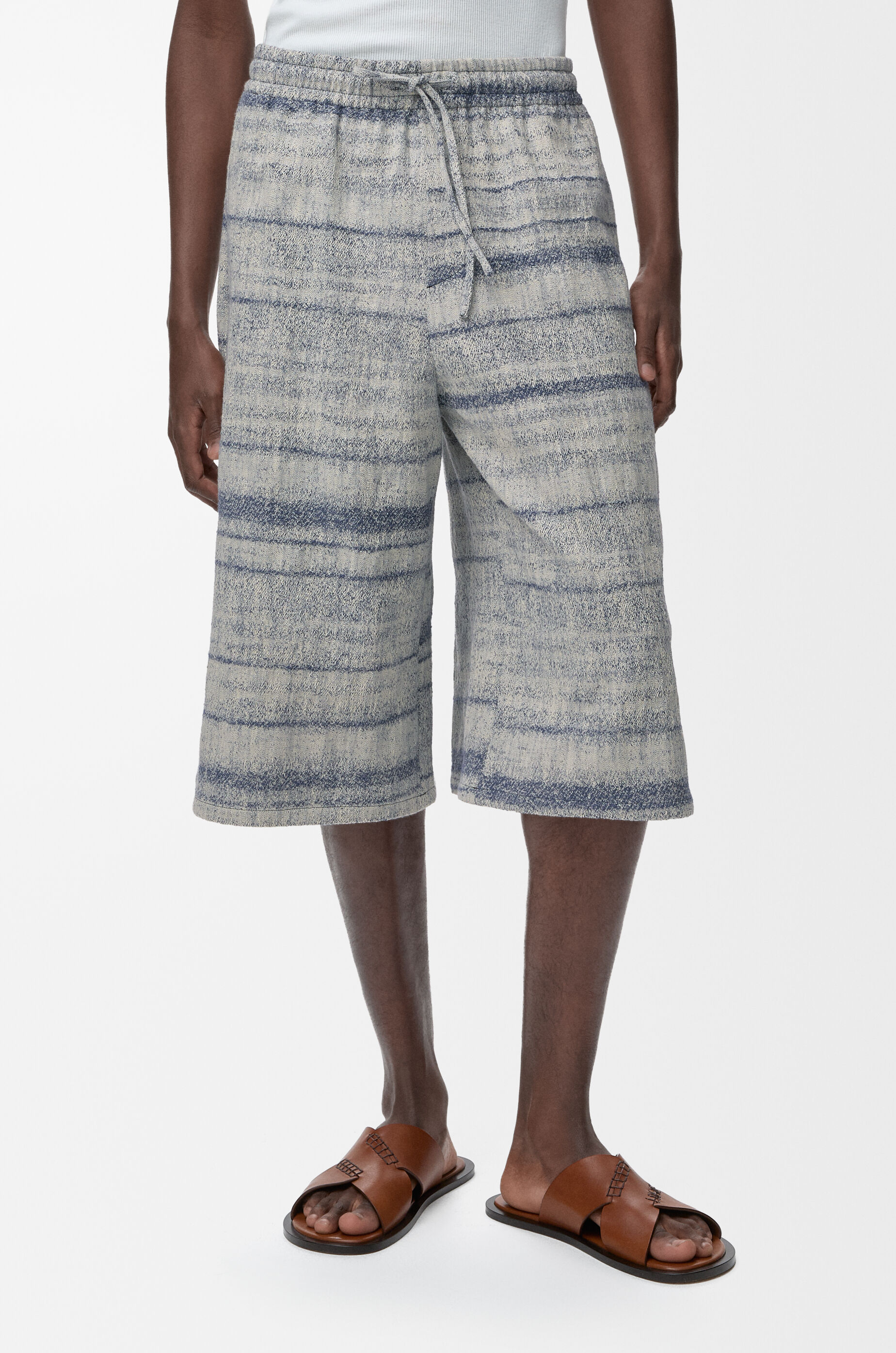 LOEWE Drawstring shorts in denim Blue