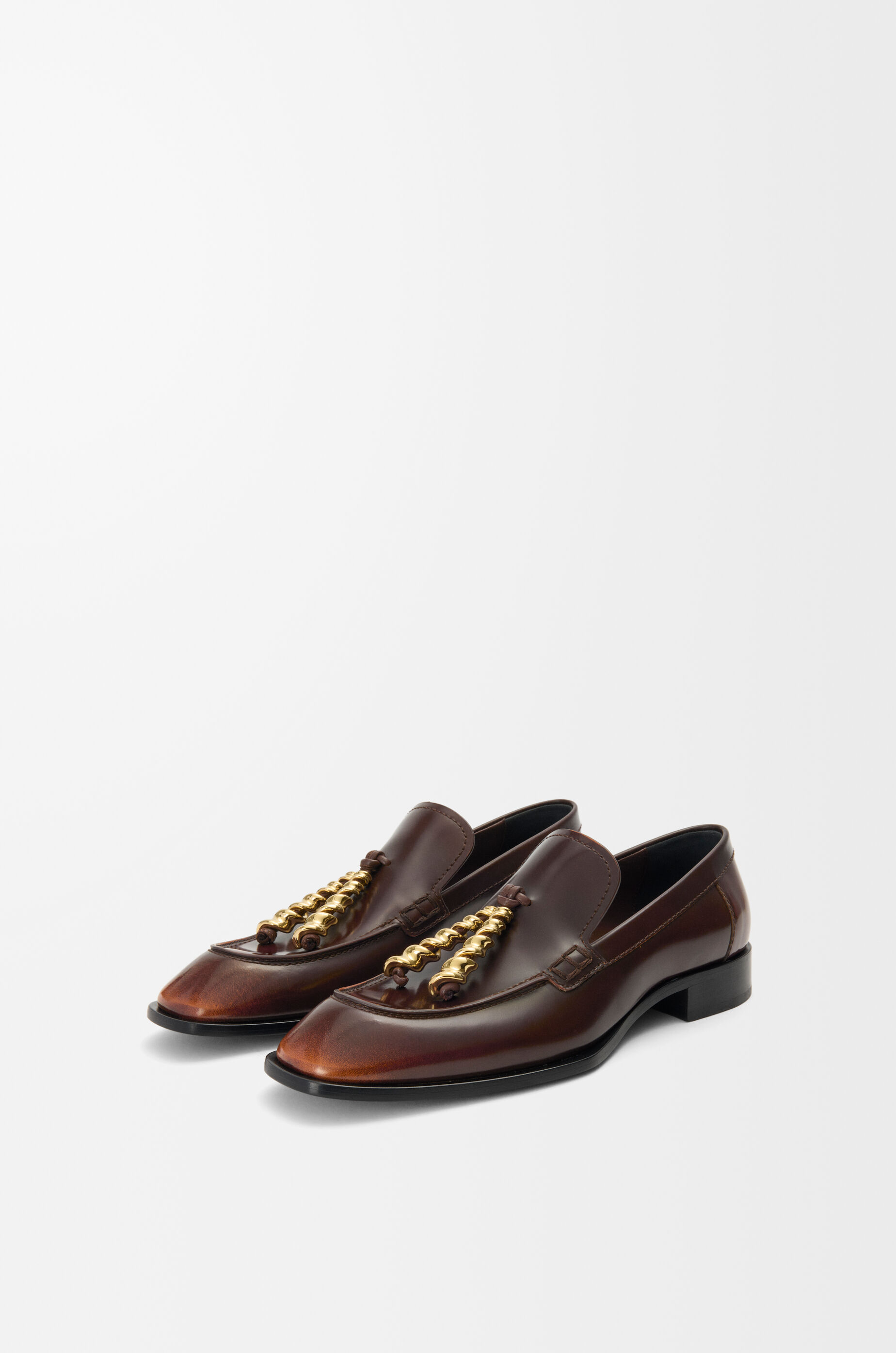 LOEWE Edge loafer in brushed-off calfskin Brown