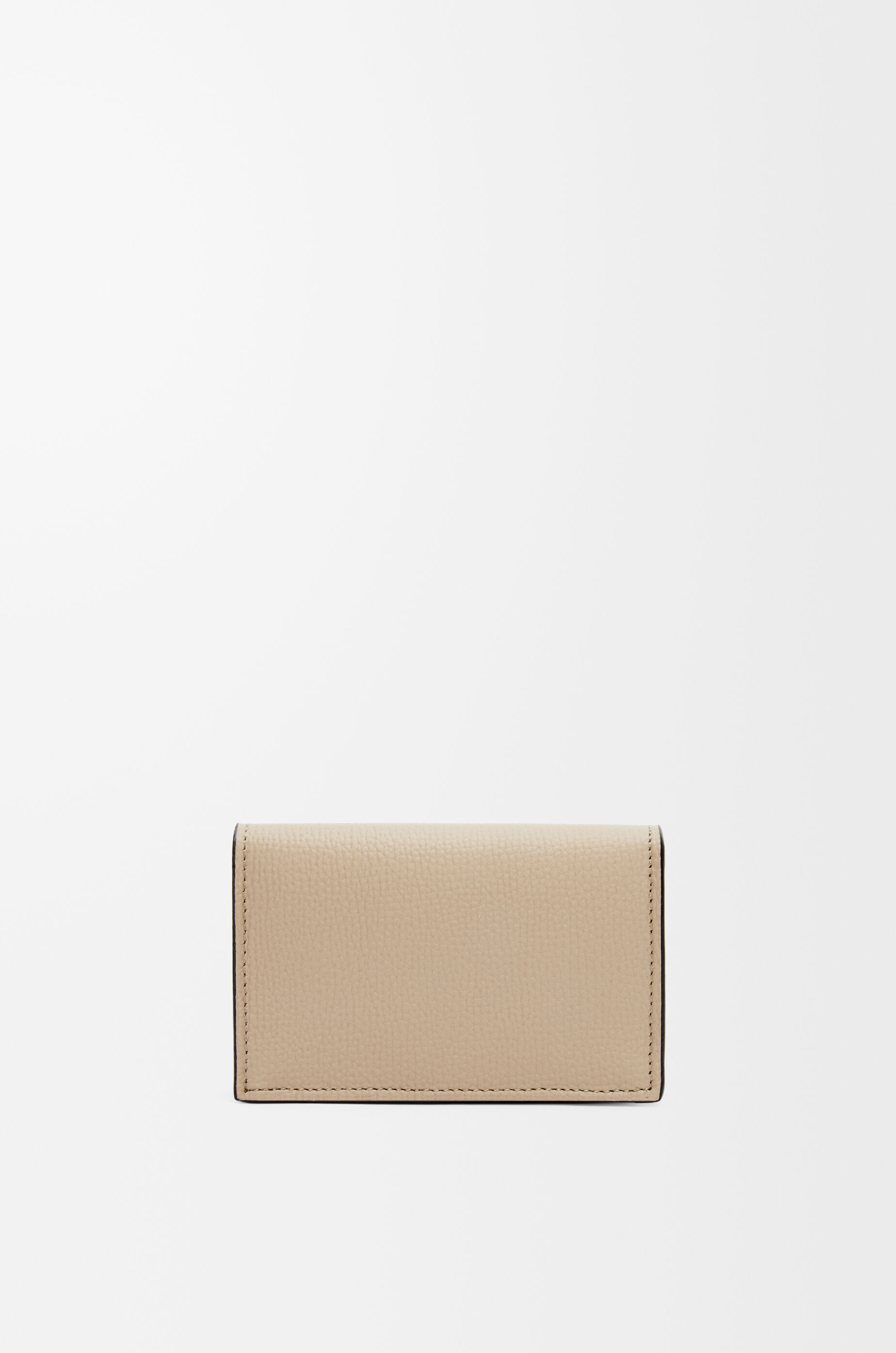 LOEWE Anagram business cardholder in pebble grained calfskin Sand