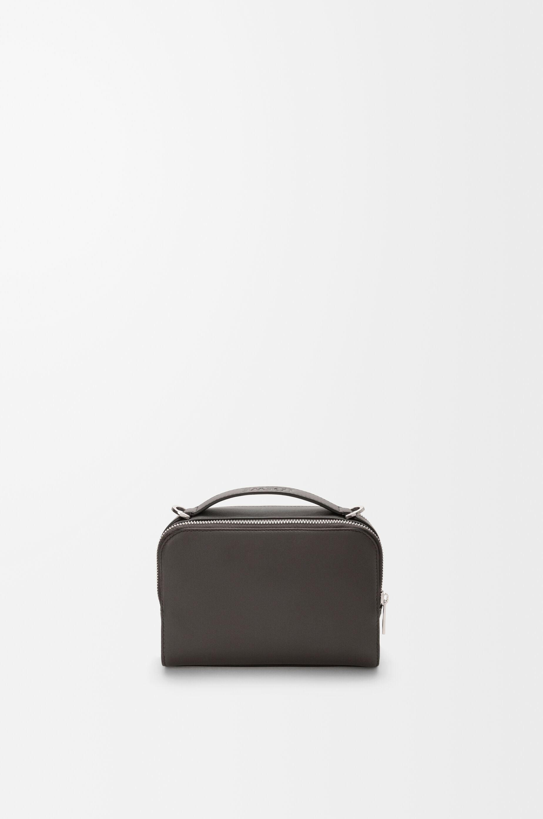 LOEWE Mini crossbody camera bag in satin calfskin Dark Grey