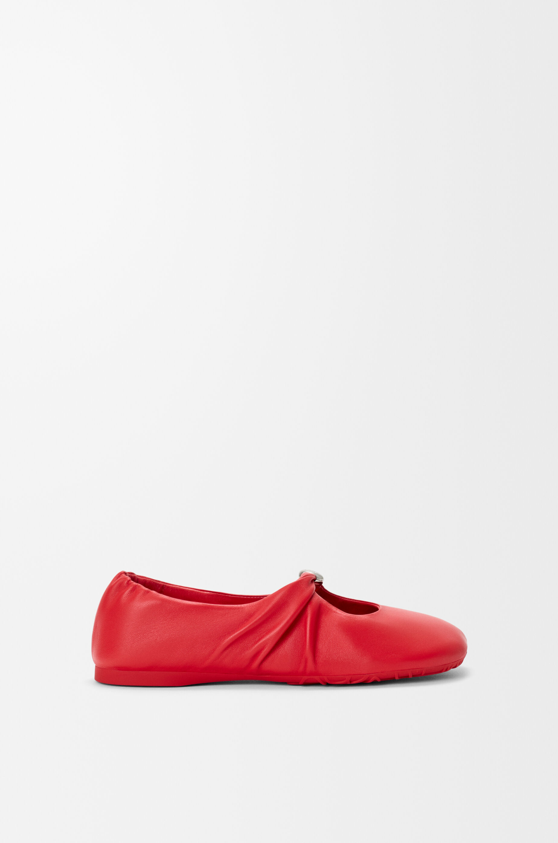 LOEWE Pebble Soft ballerina in nappa lambskin Red