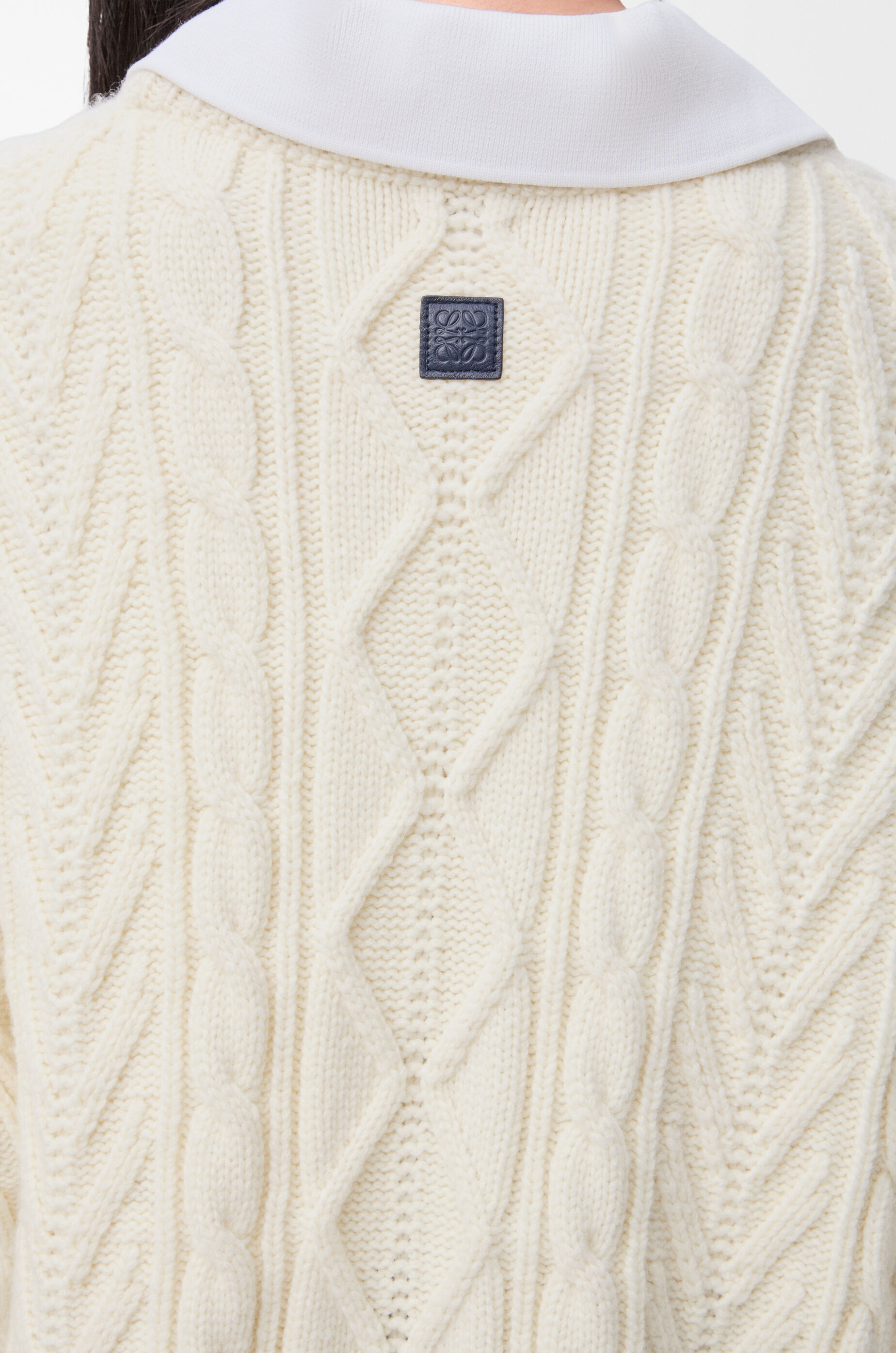 LOEWE Sweater in wool Ecru/Brown