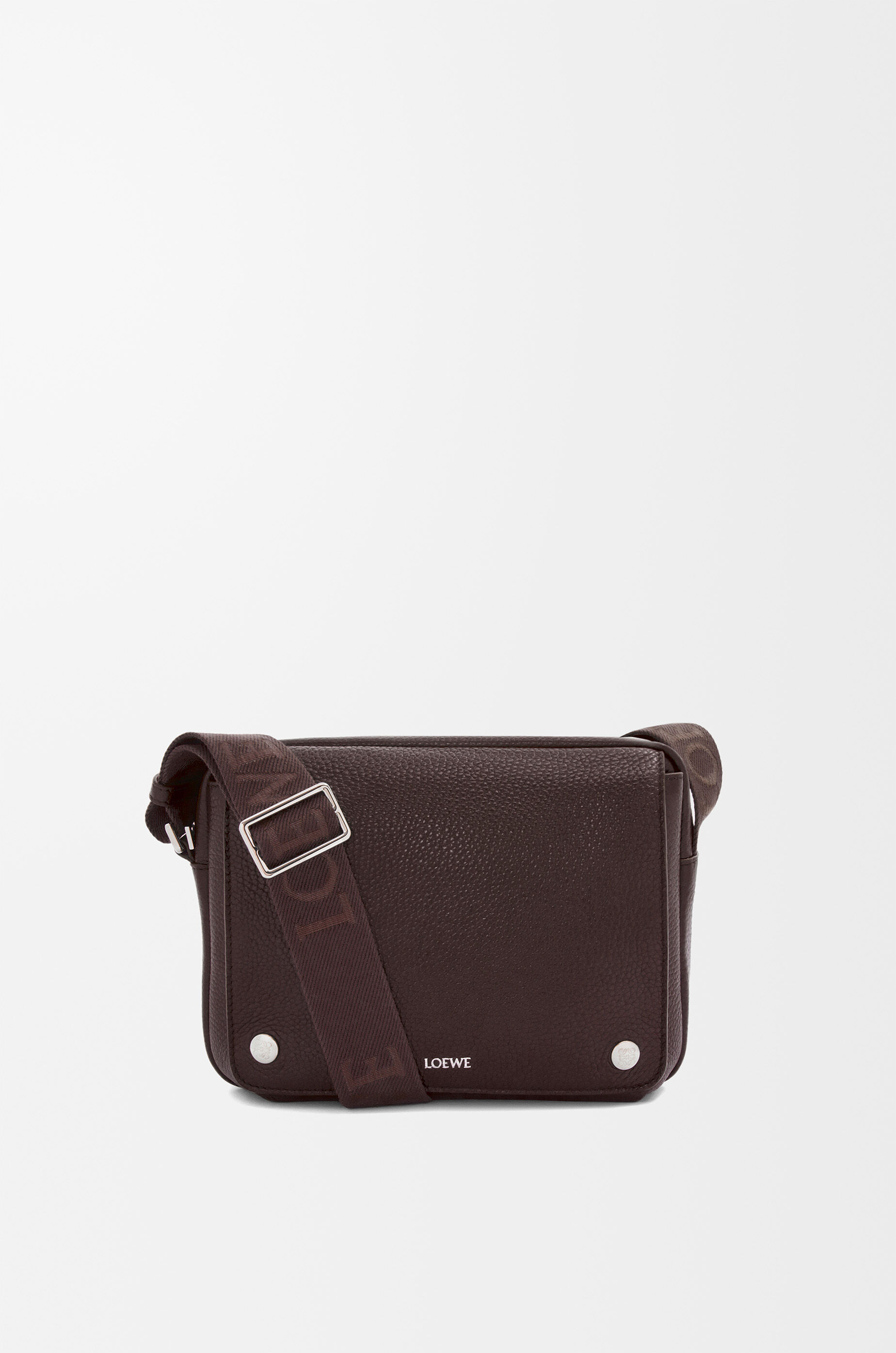 LOEWE Medium Pebble messenger bag in supple grained calfskin Oxblood
