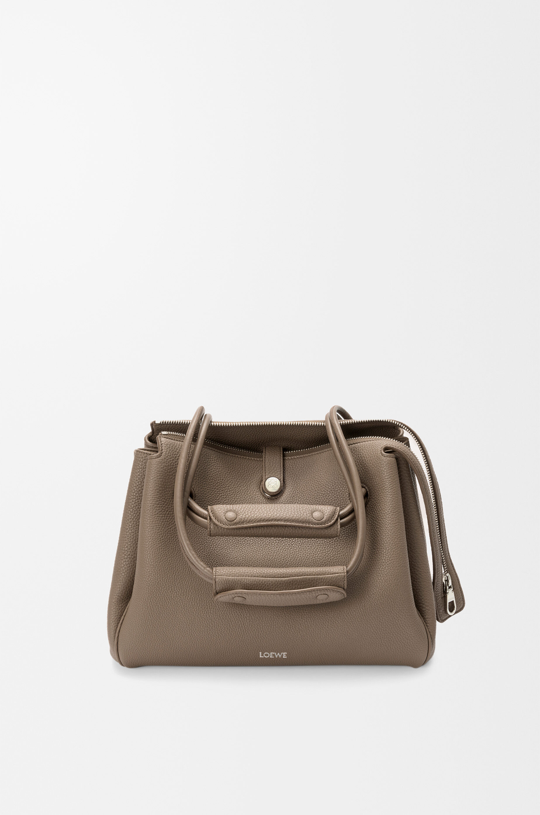 LOEWE Medium Madrid bag in supple grained calfskin Taupe