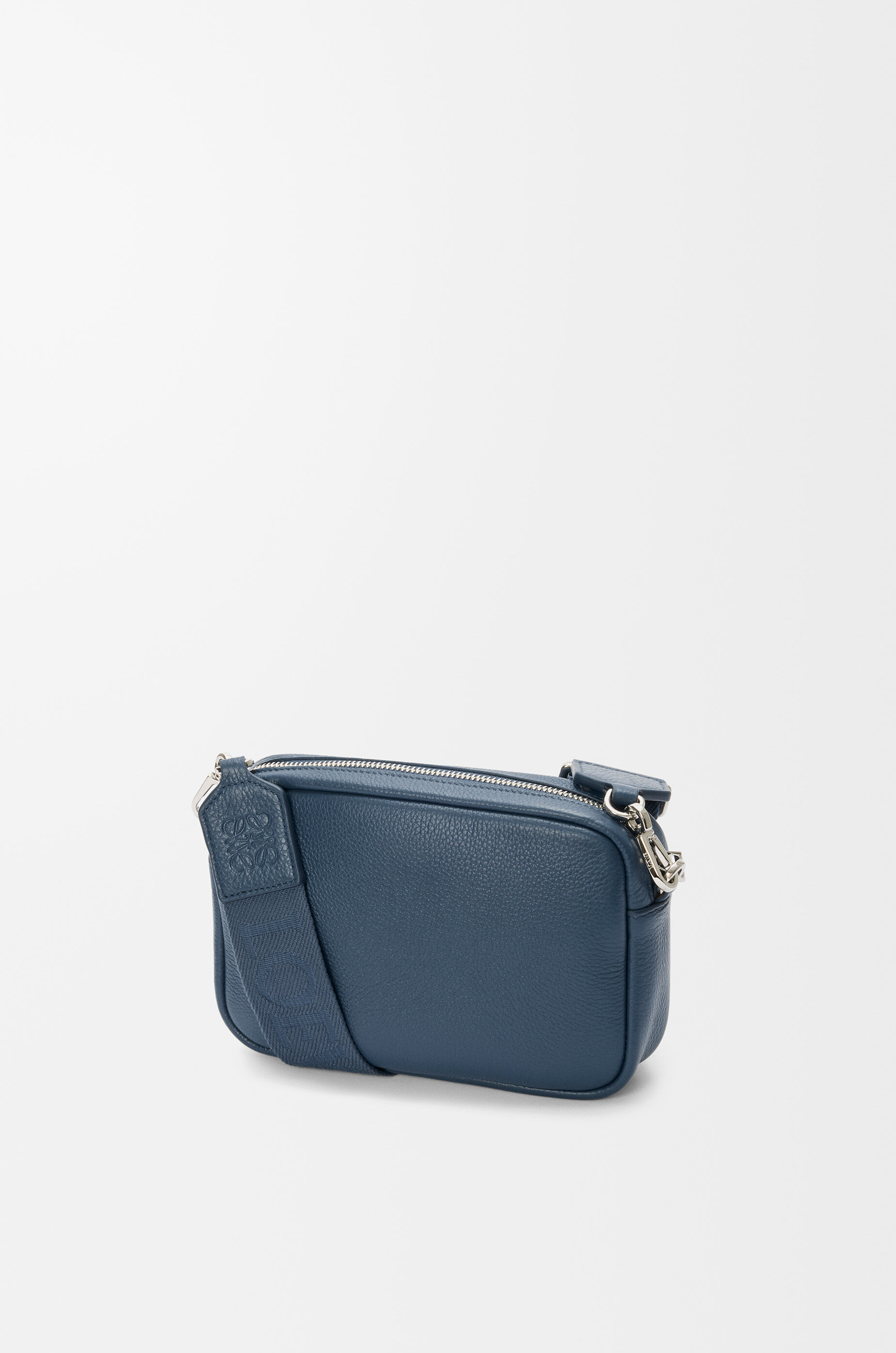 LOEWE Small Pebble messenger bag in supple grained calfskin Indigo Dye