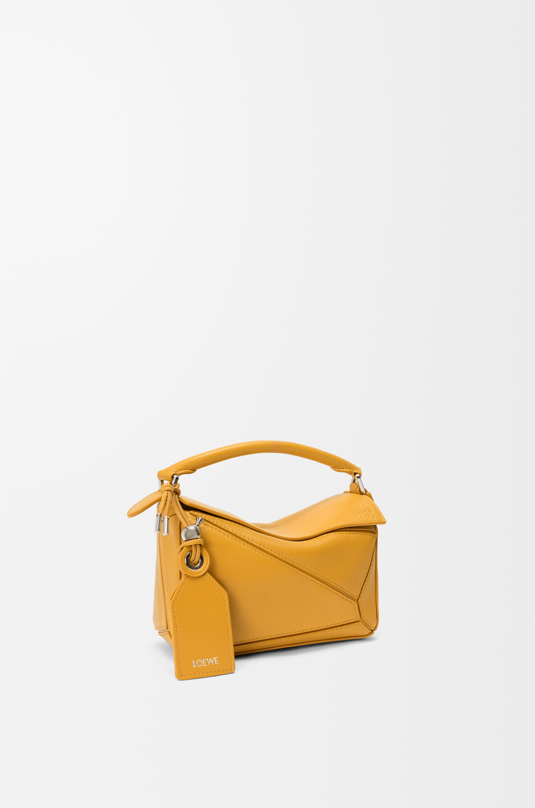 LOEWE Mini Featherlight Puzzle bag in nappa lambskin Mustard